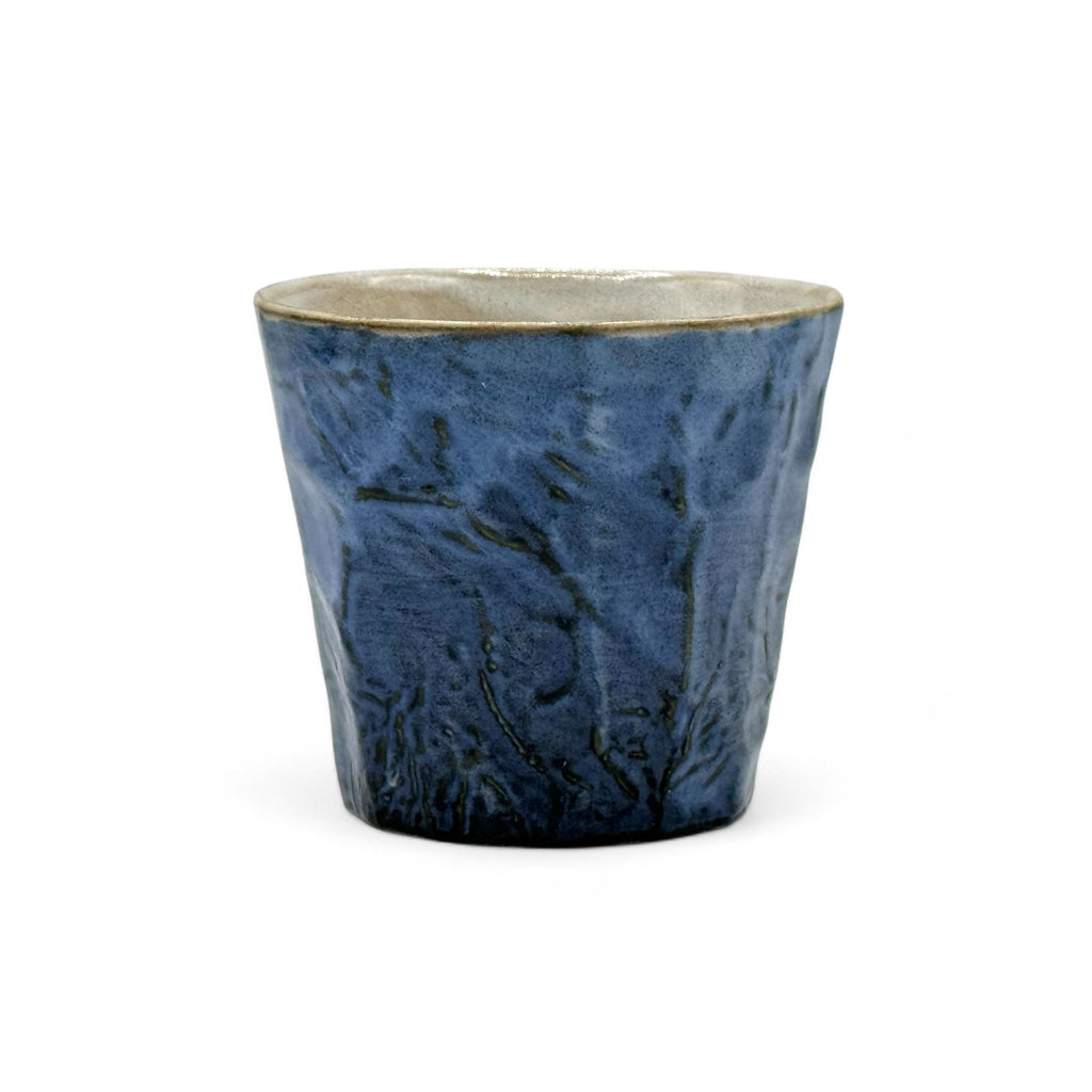 Inoue Gosu Rock Blue Mino-yaki Yunomi - Japanese Teacup