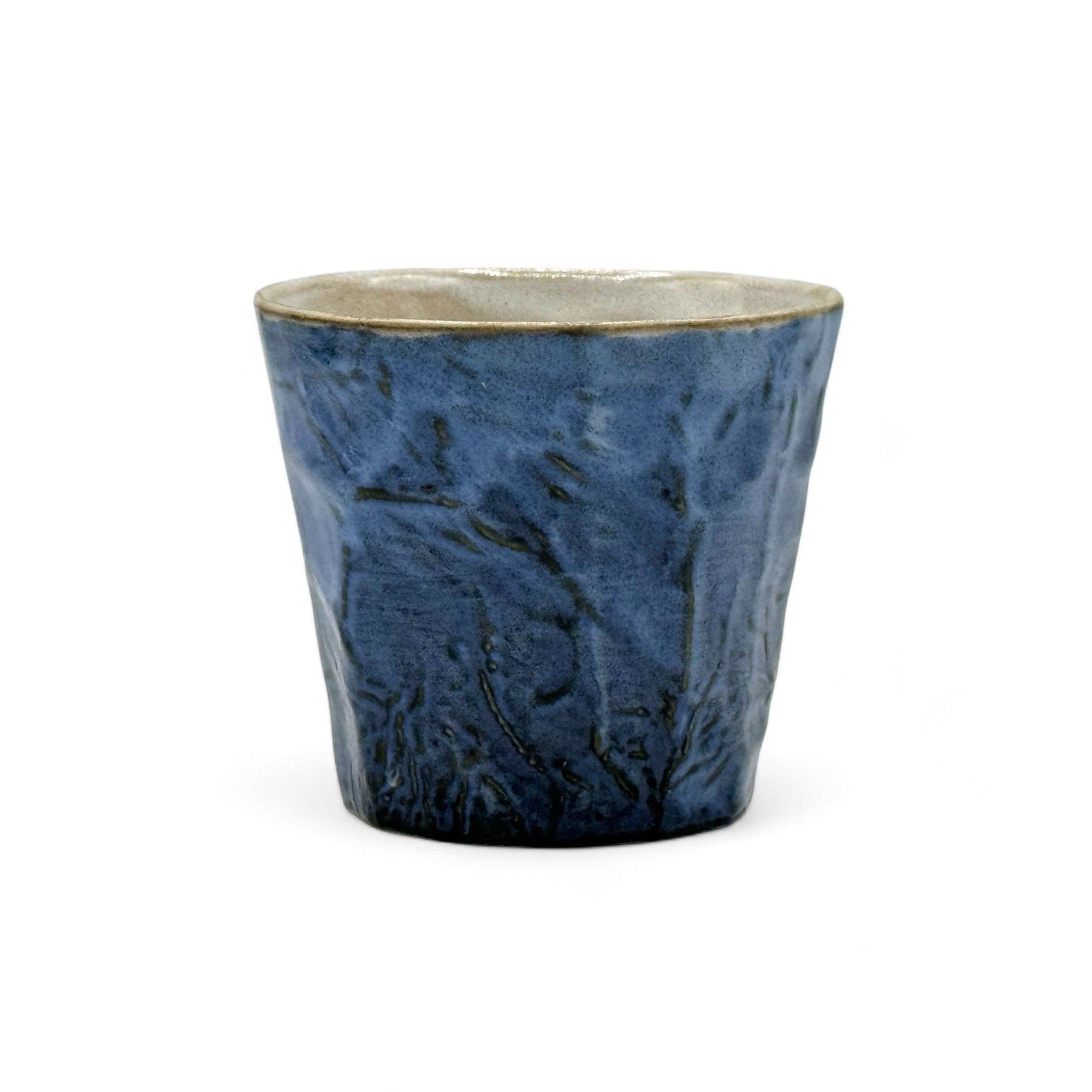 Inoue Gosu Rock Blue Mino-yaki Yunomi - Japanese Teacup