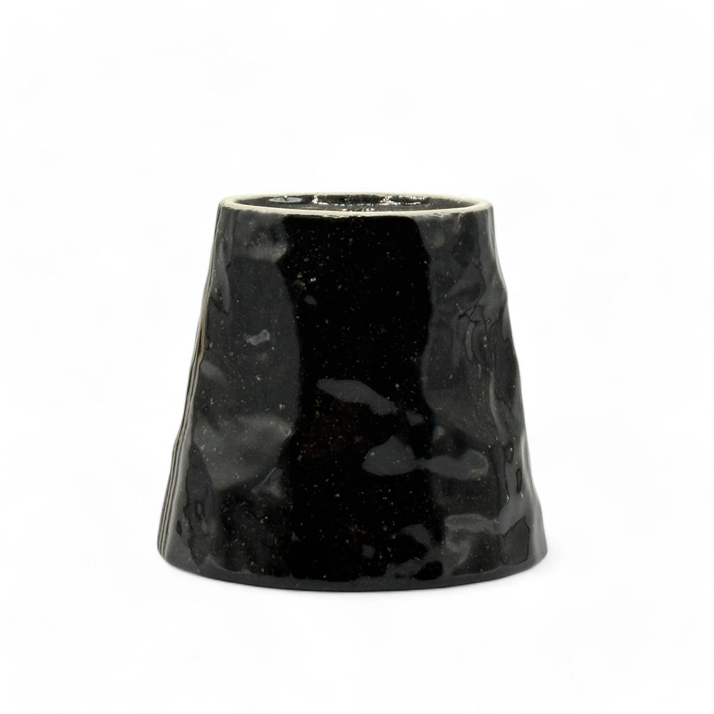 Inoue Tea Kuro Rock Black Mino-yaki Yunomi - Japanese Teacup