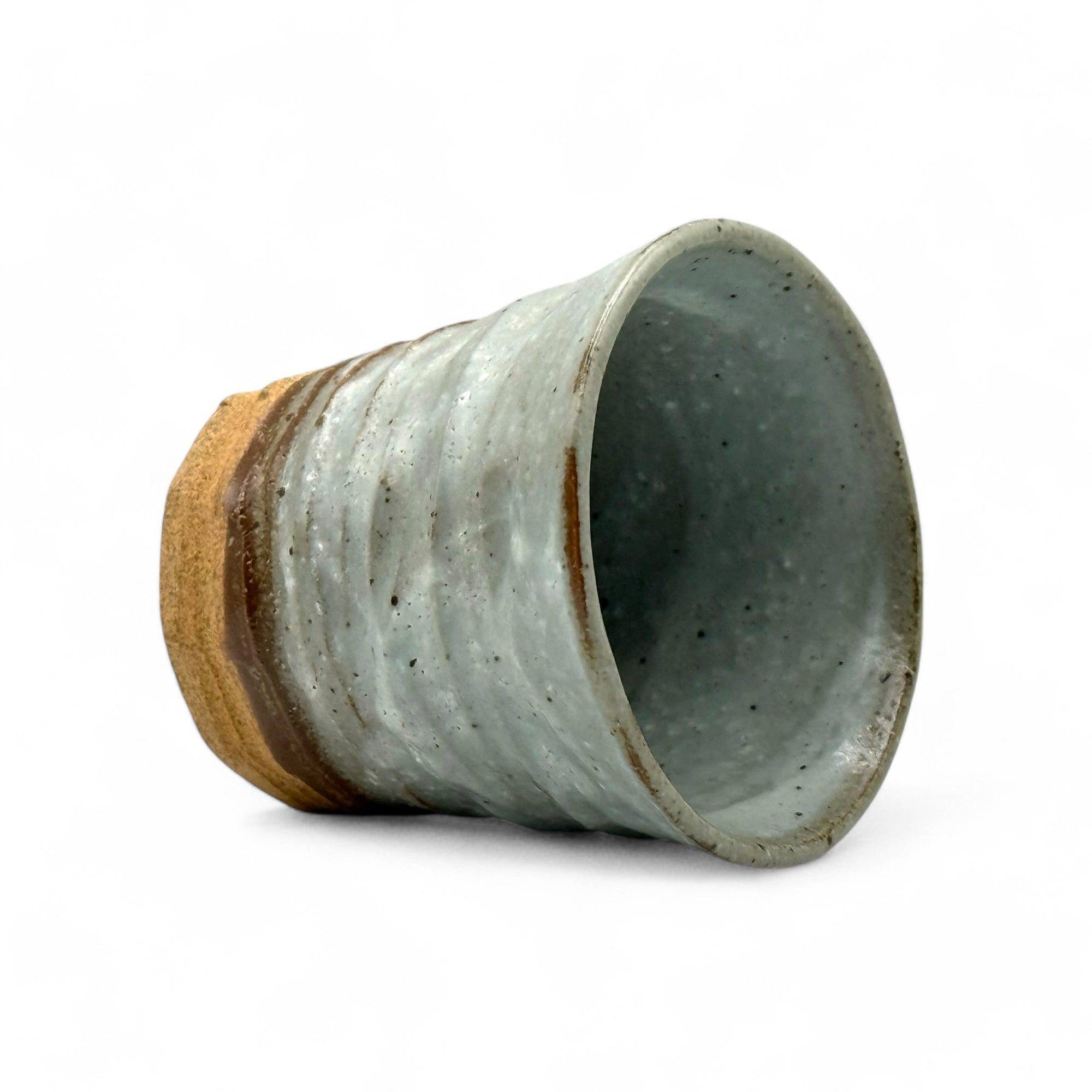 Inoue Tea Kohiki Shiro Gray Mino-yaki Yunomi - Japanese Teacup displayed on a neutral background