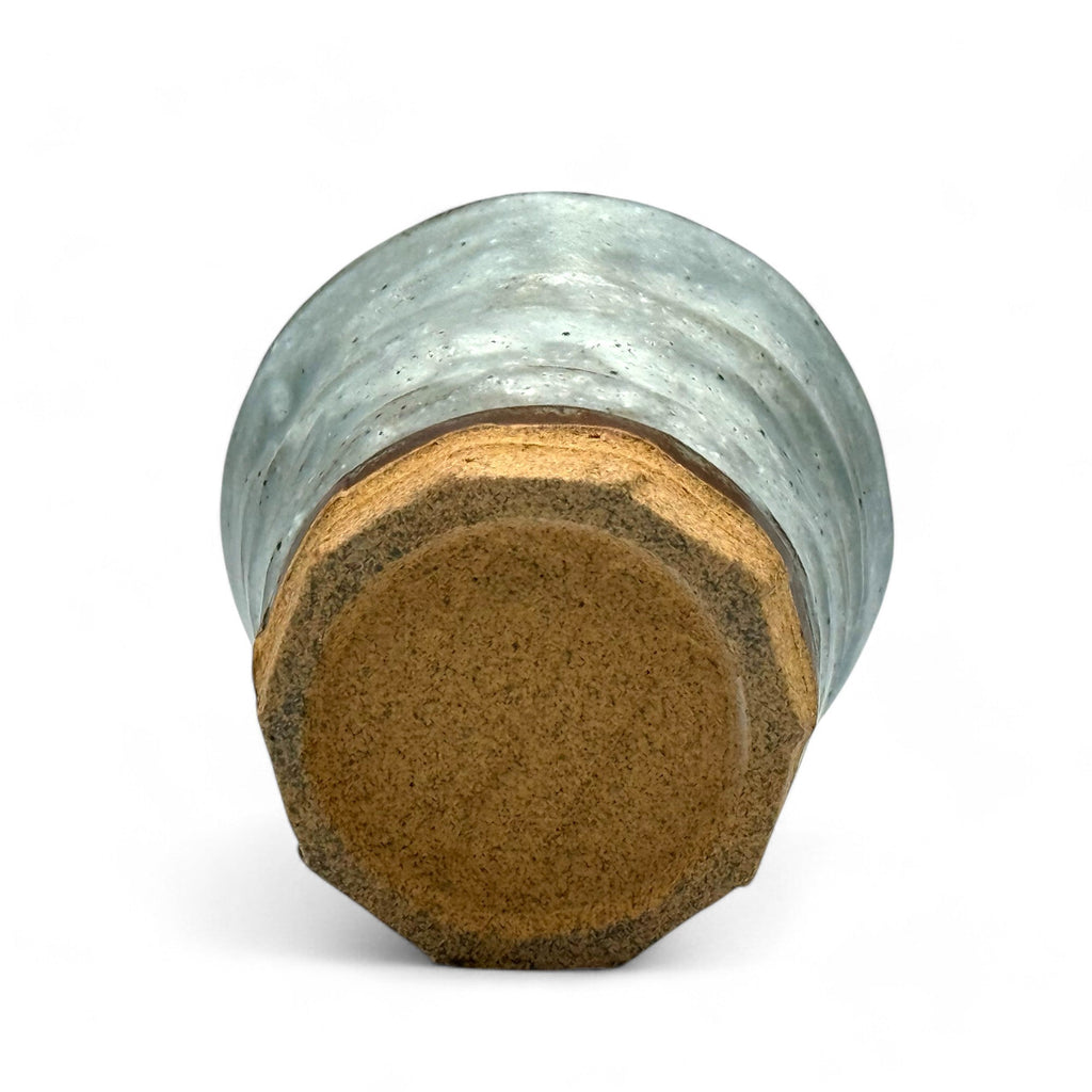 Inoue Tea Kohiki Shiro Gray Mino-yaki Yunomi - Japanese Teacup