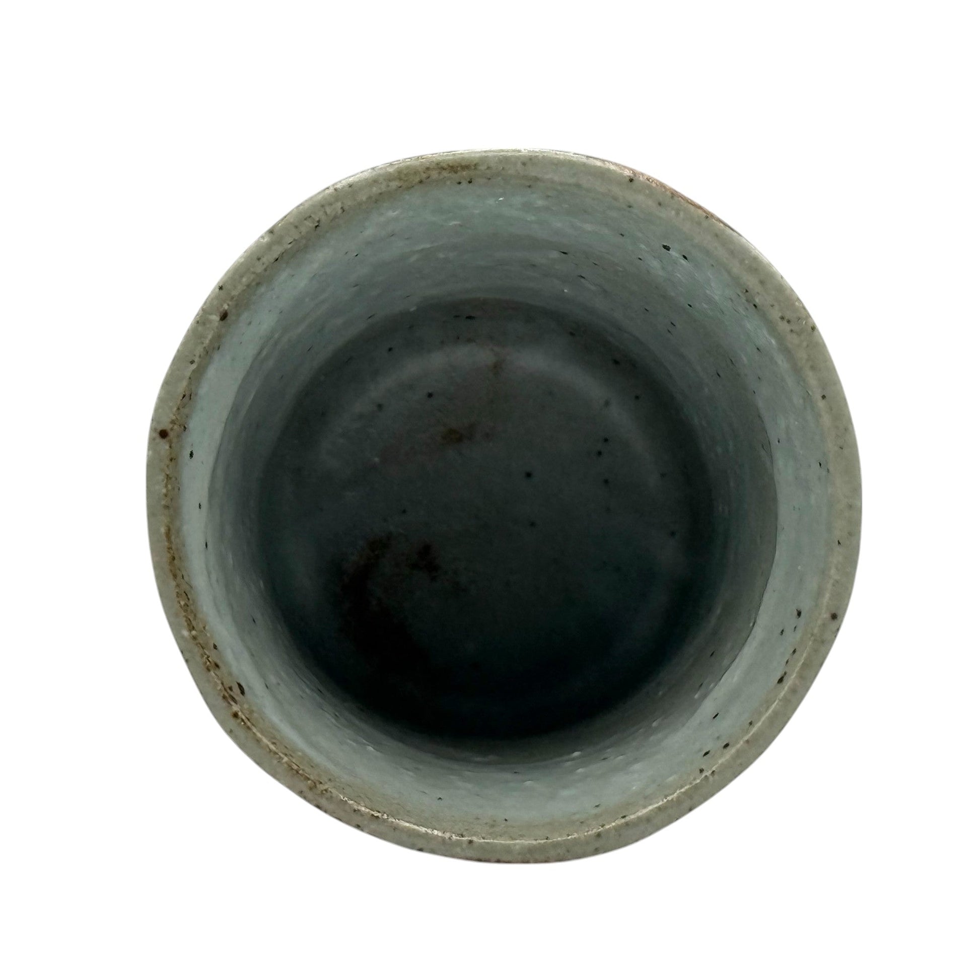 Inoue Tea Kohiki Shiro Gray Mino-yaki Yunomi - Japanese Teacup