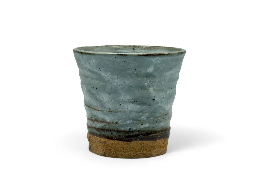 Inoue Tea Kohiki Shiro Gray Mino-yaki Yunomi - Japanese Teacup