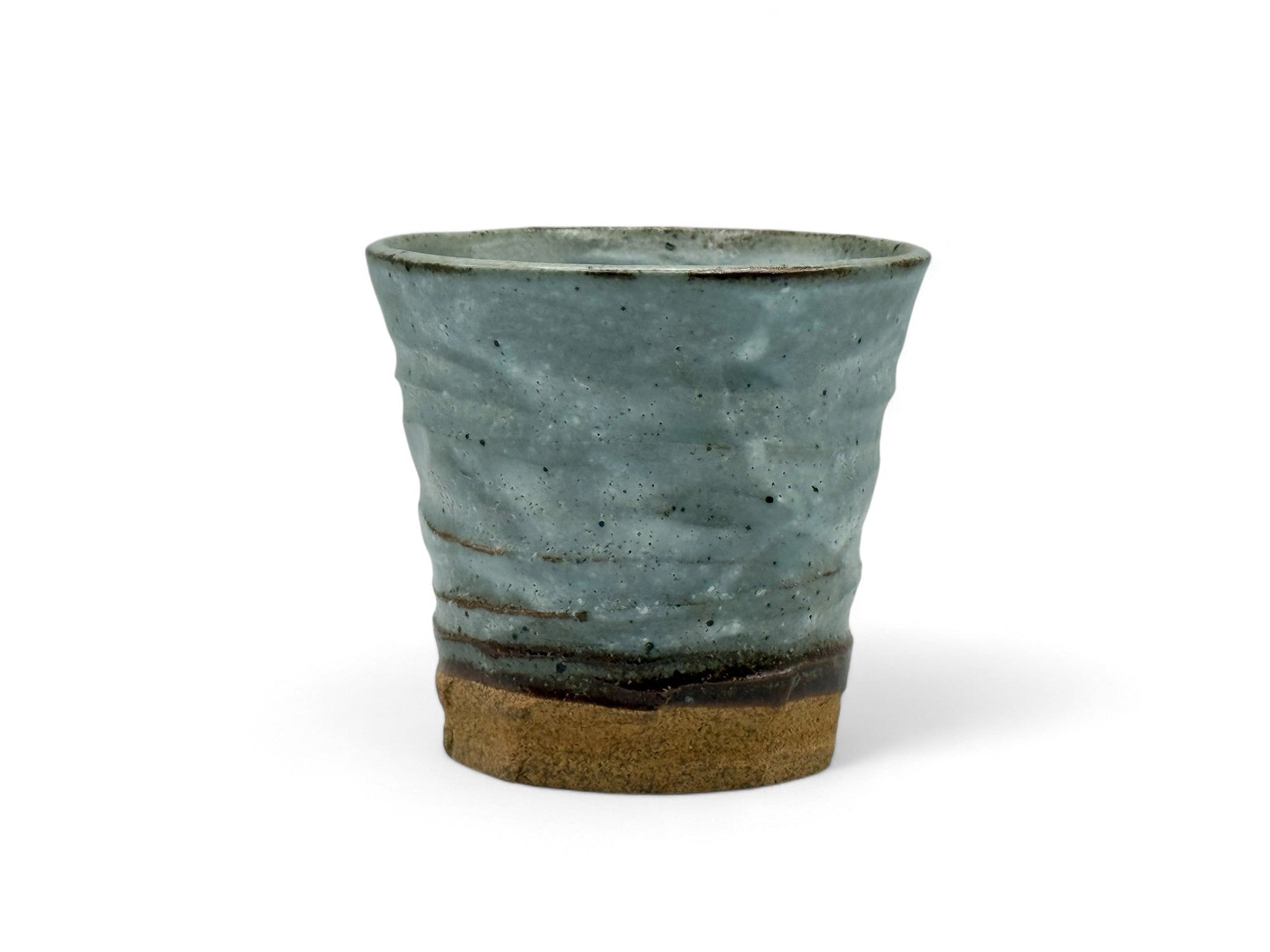 Inoue Tea Kohiki Shiro Gray Mino-yaki Yunomi - Japanese Teacup