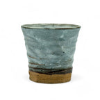 Inoue Tea Kohiki Shiro Gray Mino-yaki Yunomi - Japanese teacup, 3.7" wide, 3.3" high, capacity 9.4oz, made in Japan.