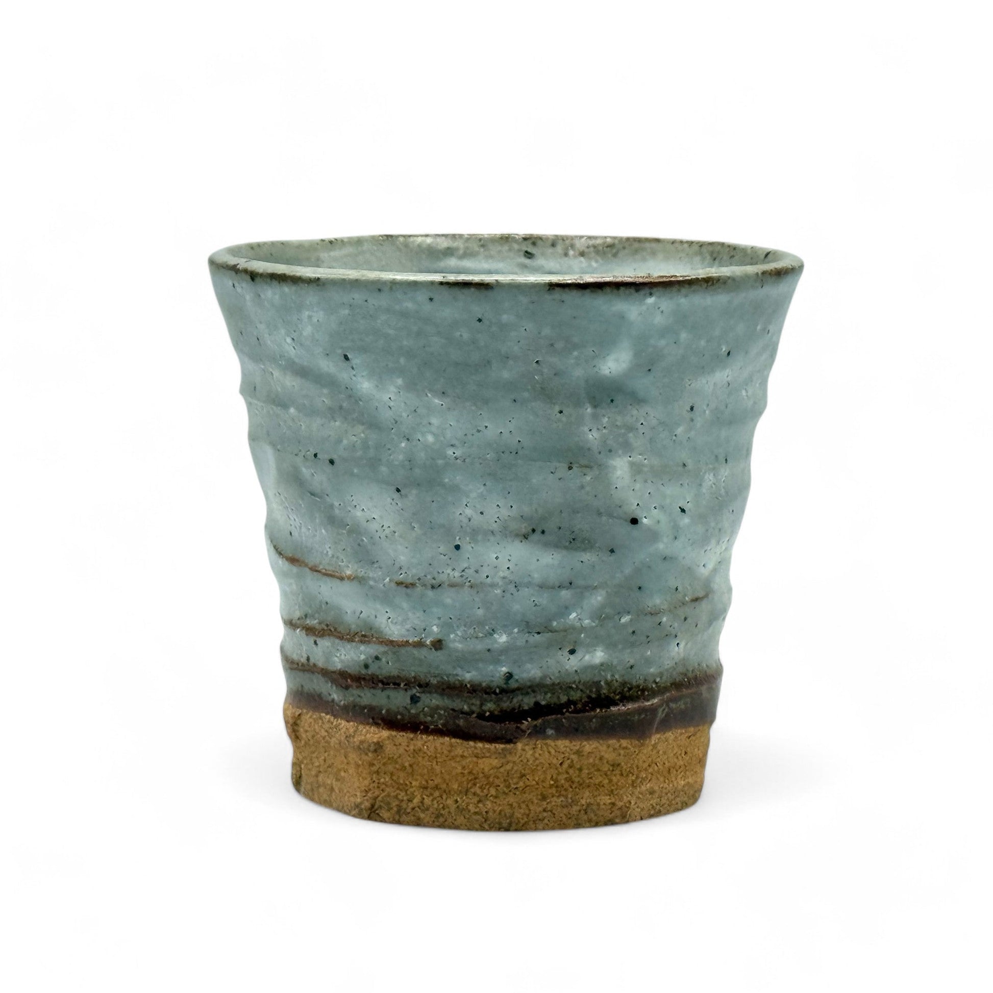 Inoue Tea Kohiki Shiro Gray Mino-yaki Yunomi - Japanese Teacup