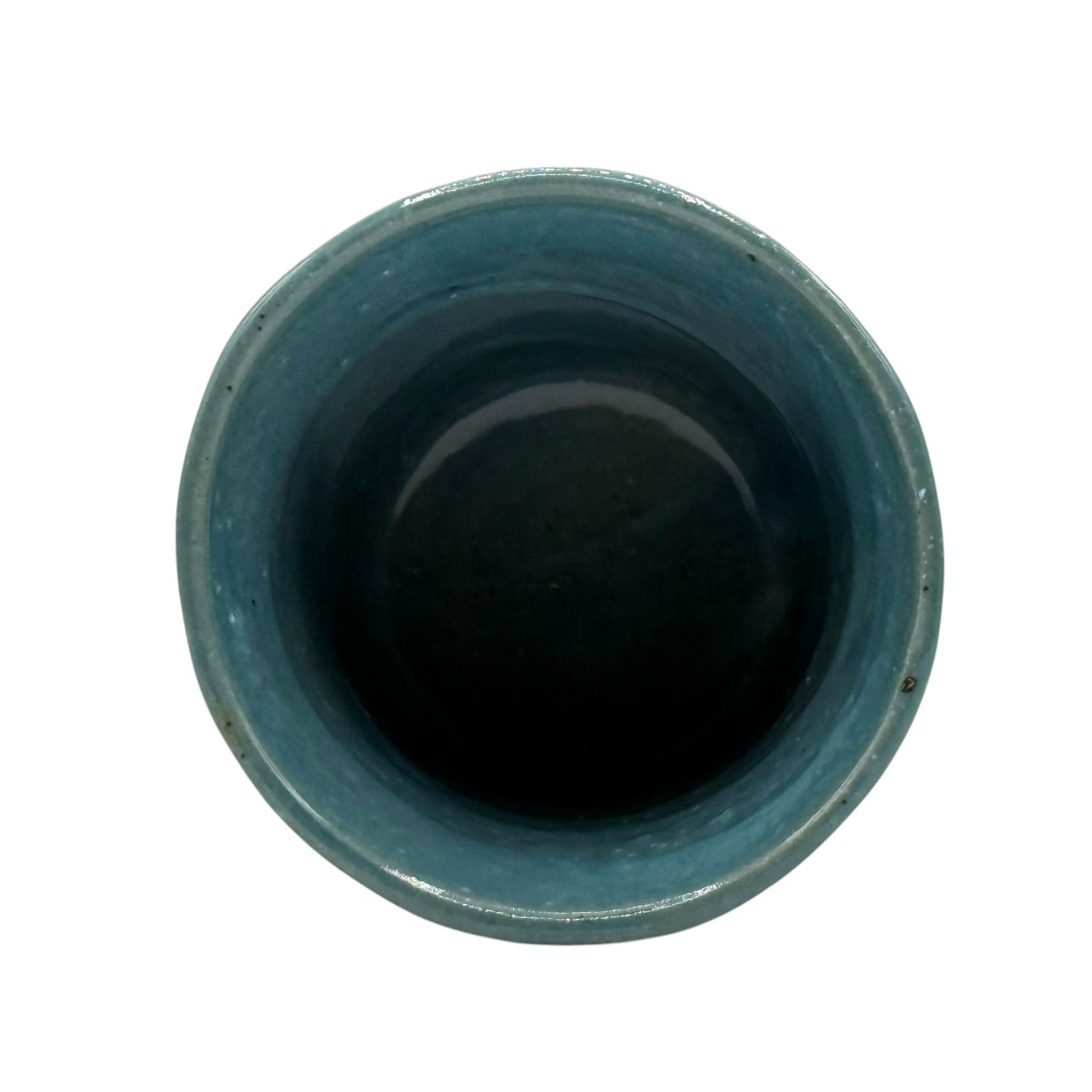 Inoue Tea Kohiki Aoko Blue Mino-yaki Yunomi - Japanese Teacup