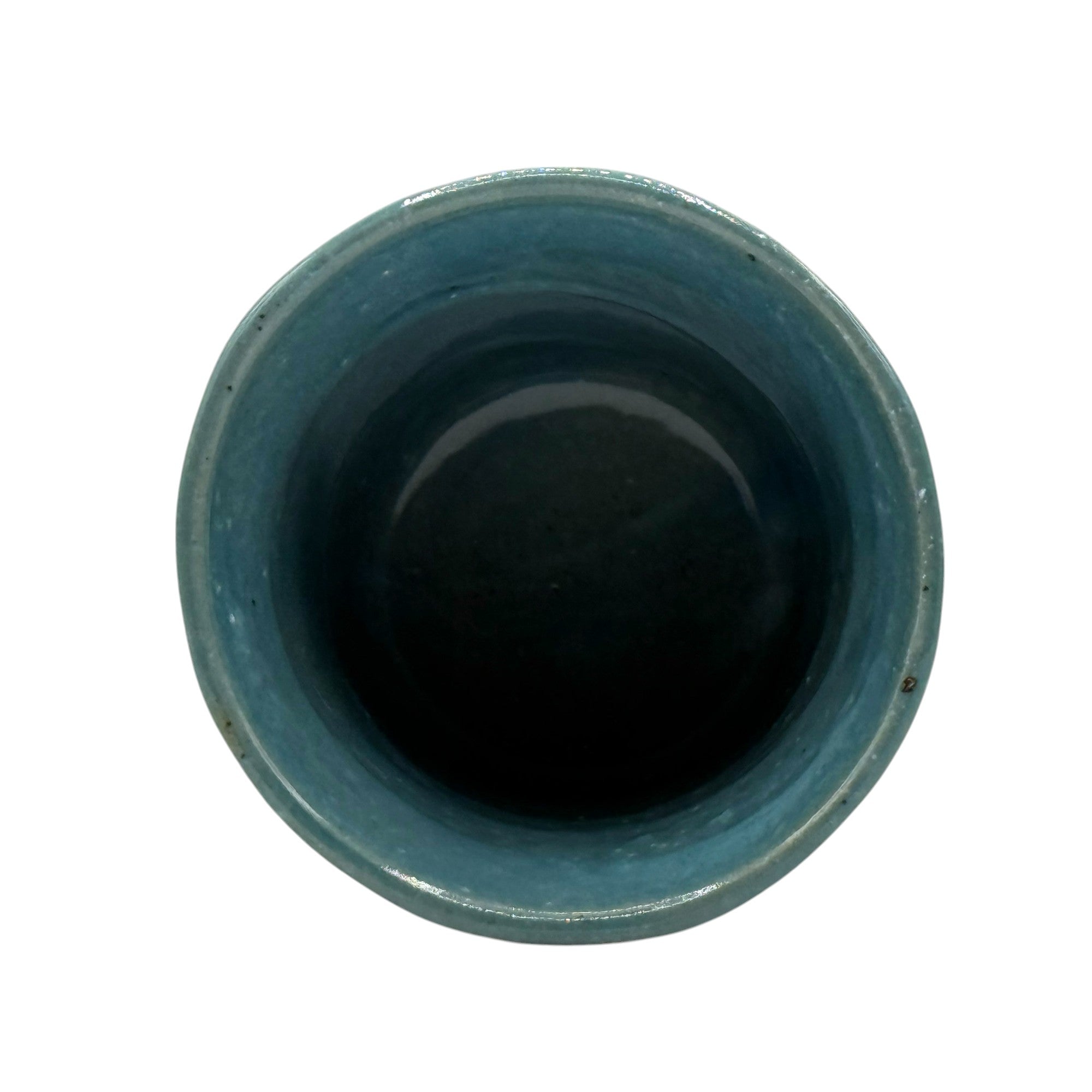 Inoue Tea Kohiki Aoko Blue Mino-yaki Yunomi - Japanese Teacup, featuring a traditional blue glaze and refined ceramic craftsmanship.