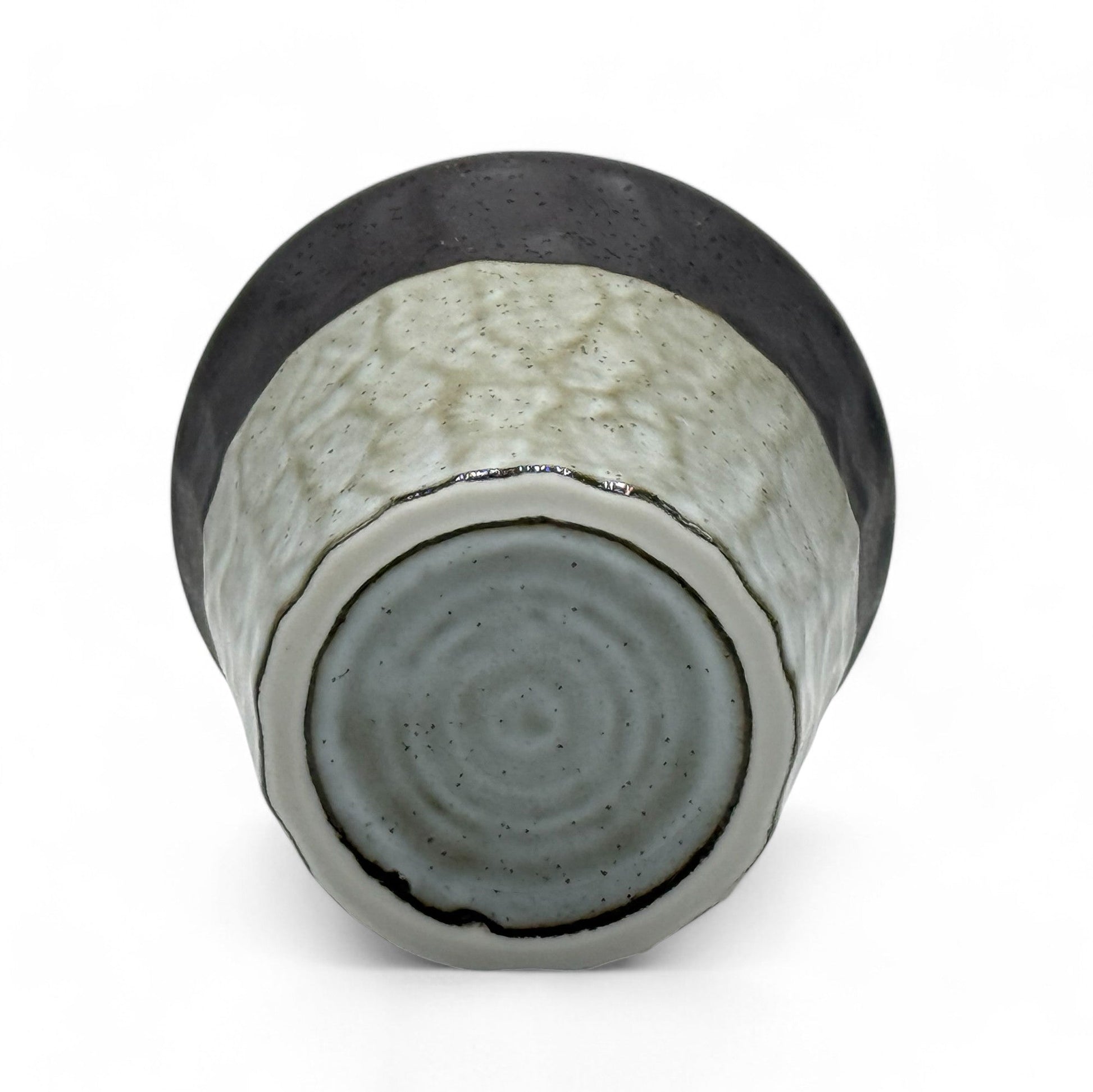 Inoue Tea Nuriwake Gray Mino-yaki Yunomi - Japanese Teacup