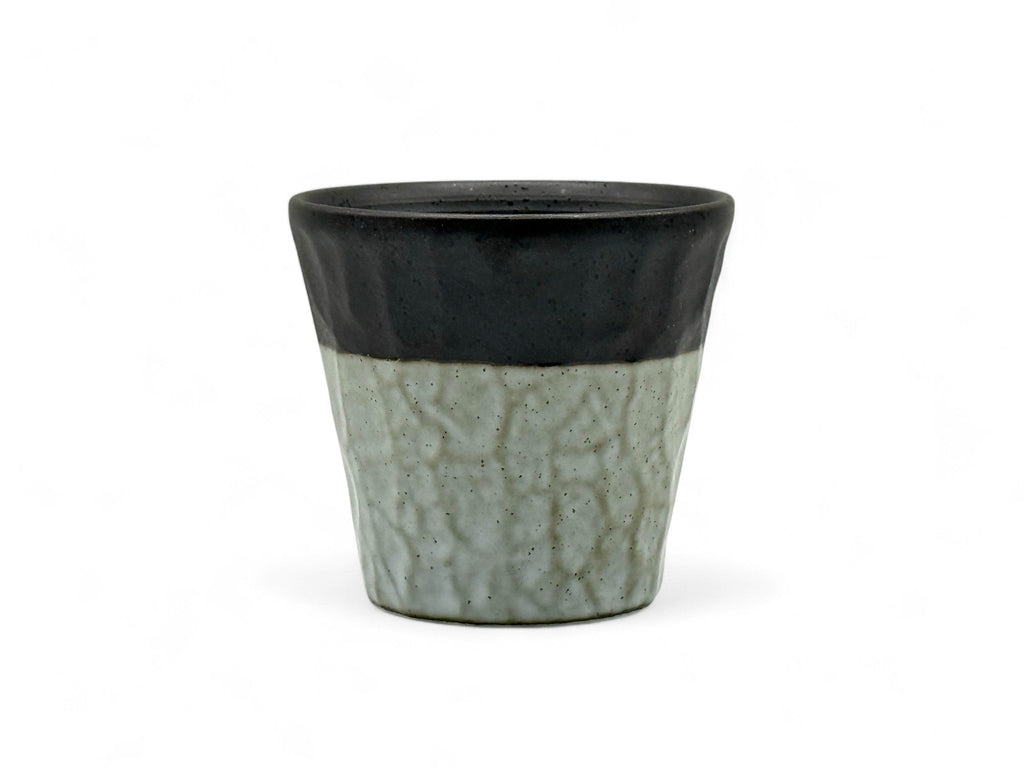 Inoue Tea Nuriwake Gray Mino-yaki Yunomi - Japanese Teacup
