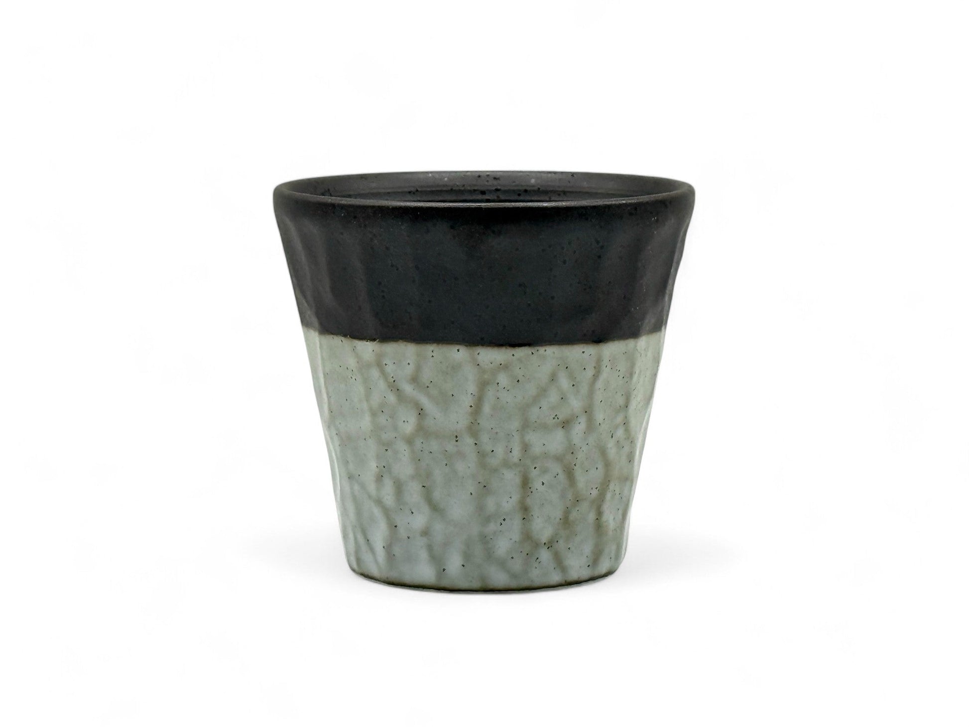 Inoue Tea Nuriwake Gray Mino-yaki Yunomi - Japanese Teacup