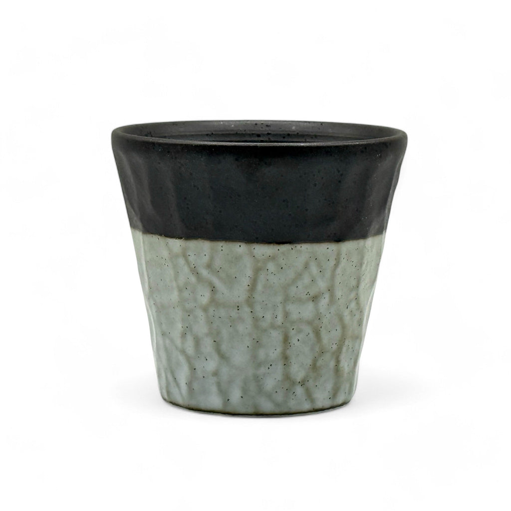 Inoue Tea Nuriwake Gray Mino-yaki Yunomi - Japanese Teacup
