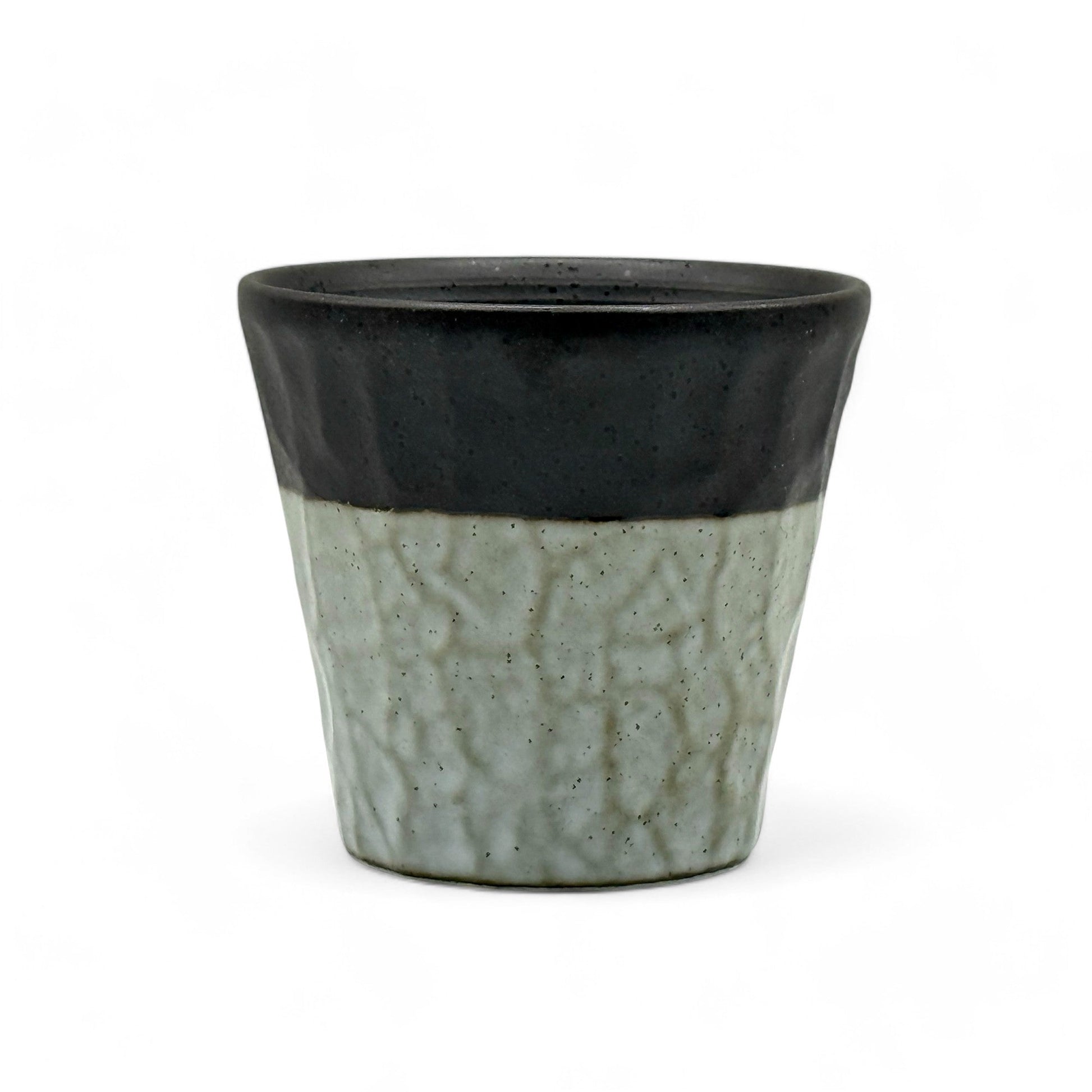 Inoue Tea Nuriwake Gray Mino-yaki Yunomi - Japanese Teacup