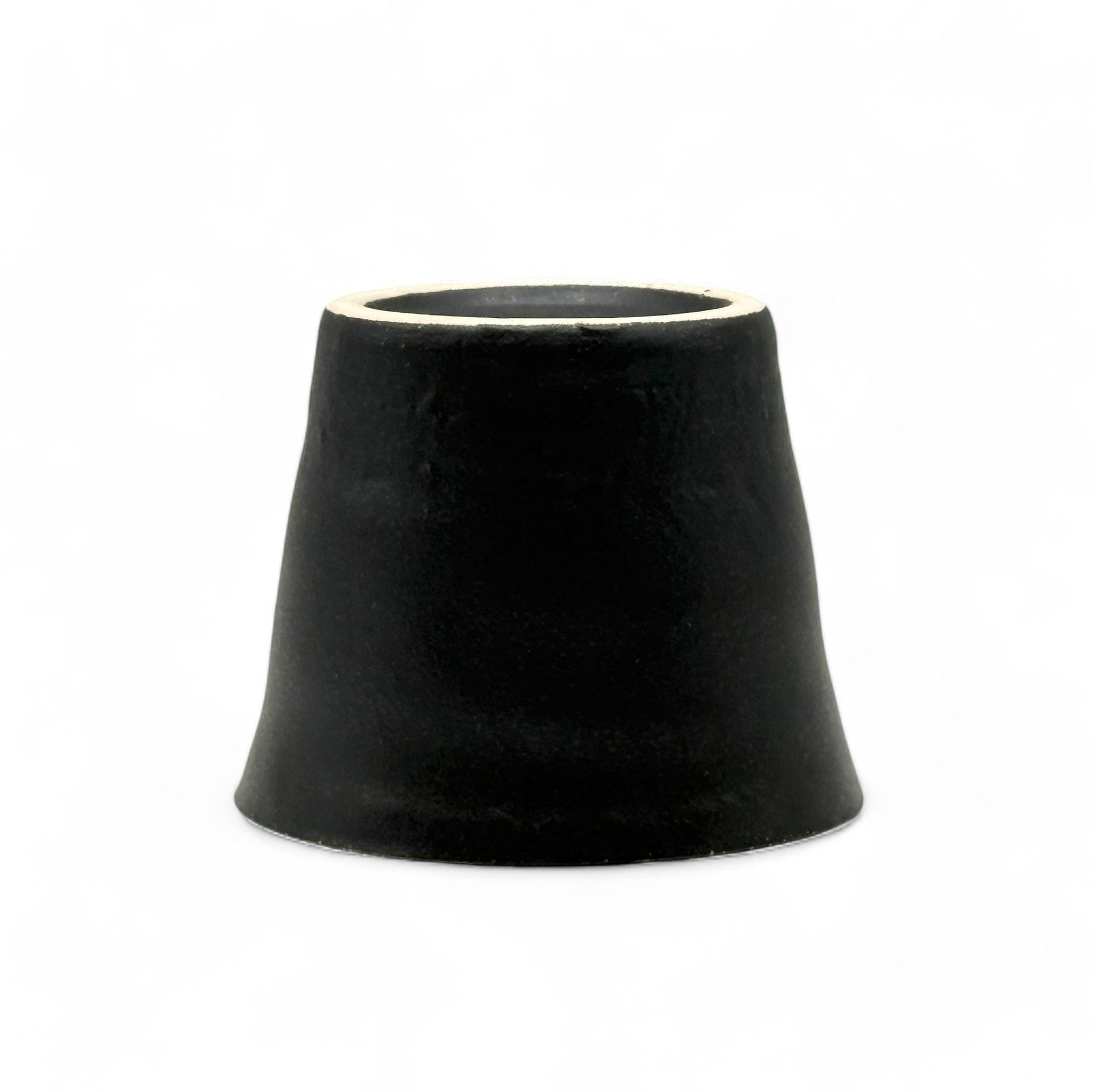 Inoue Tea Kuro Black Tesshin Mino-yaki Yunomi - Japanese Teacup
