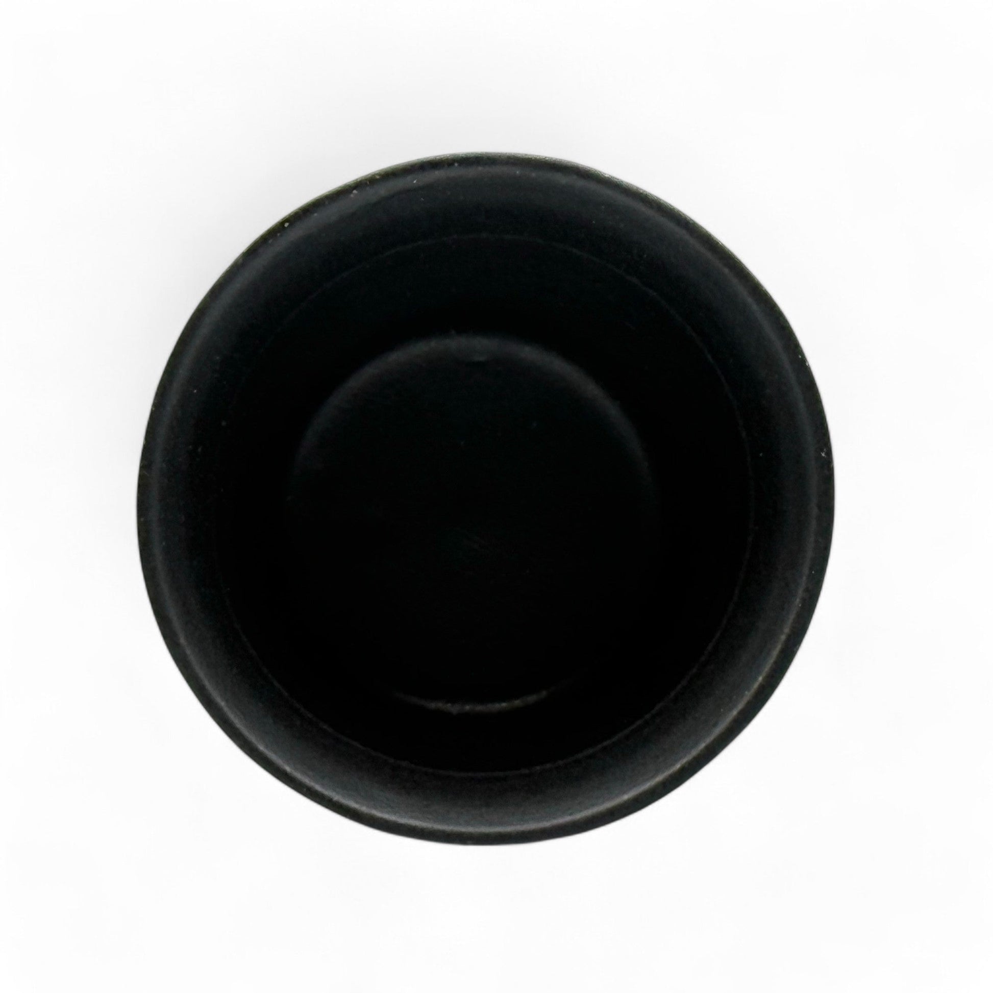 Inoue Tea Kuro Black Tesshin Mino-yaki Yunomi - Japanese Teacup