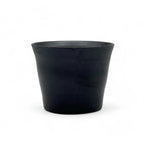 Inoue Tea Kuro Black Tesshin Mino-yaki Yunomi - Japanese teacup showcasing black ceramic craftsmanship, 3.6" wide, 3" high, 9oz capacity.
