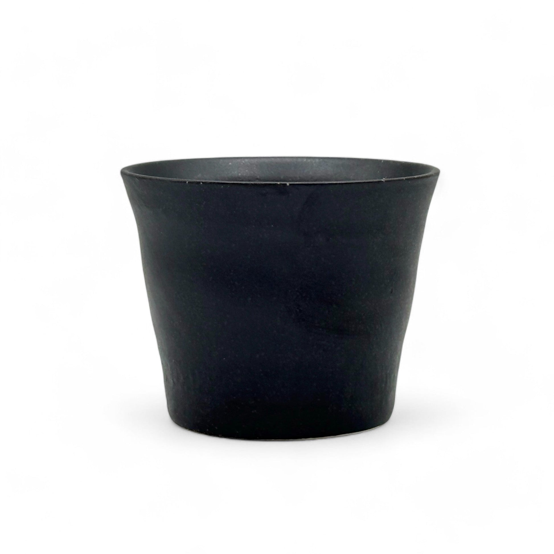 Inoue Tea Kuro Black Tesshin Mino-yaki Yunomi - Japanese Teacup