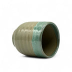 Inoue Kama-ryu Green Mino-yaki Yunomi - Japanese Teacup