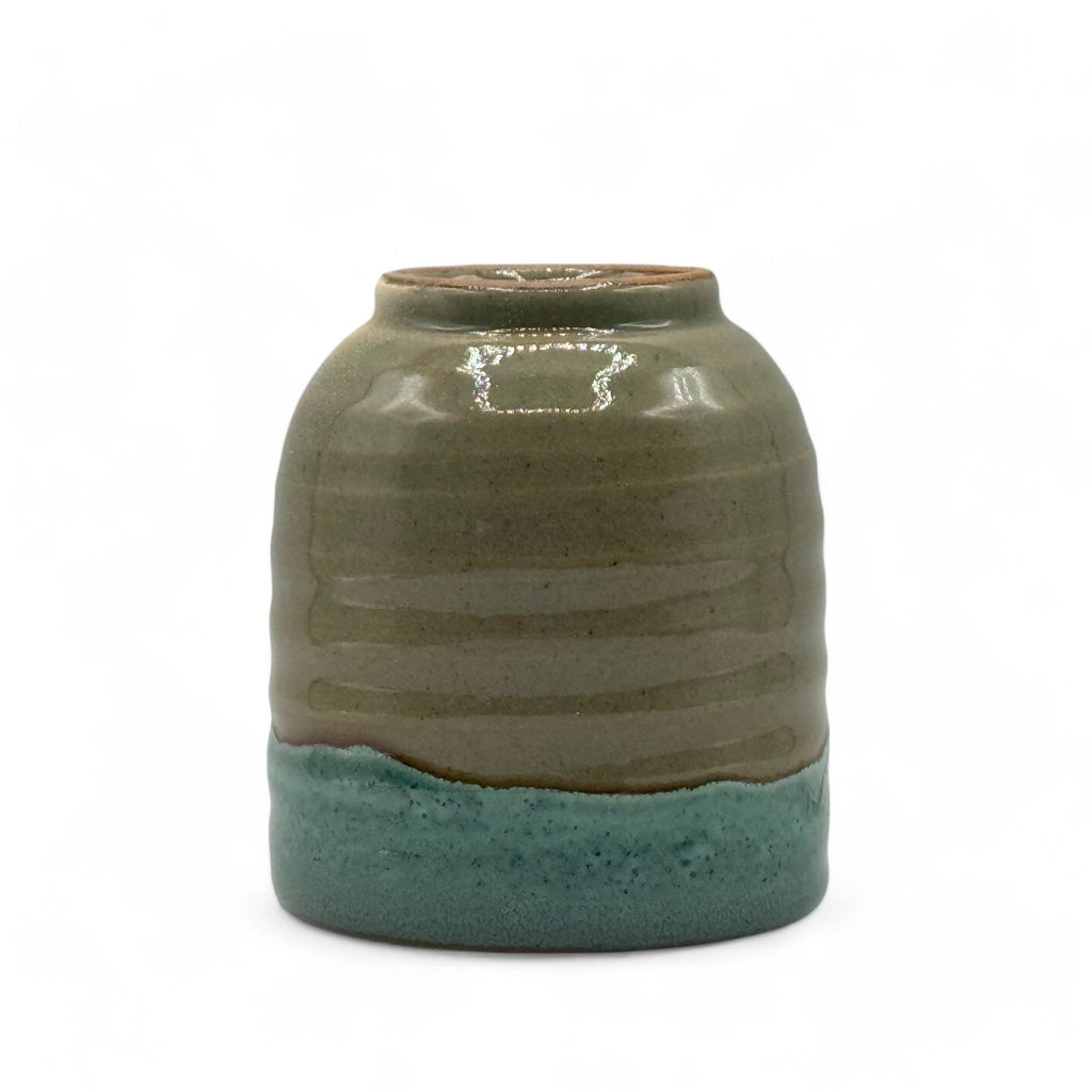 Inoue Kama-ryu Green Mino-yaki Yunomi - Japanese Teacup