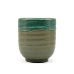 Inoue Kama-ryu Green Mino-yaki Yunomi - Japanese Teacup