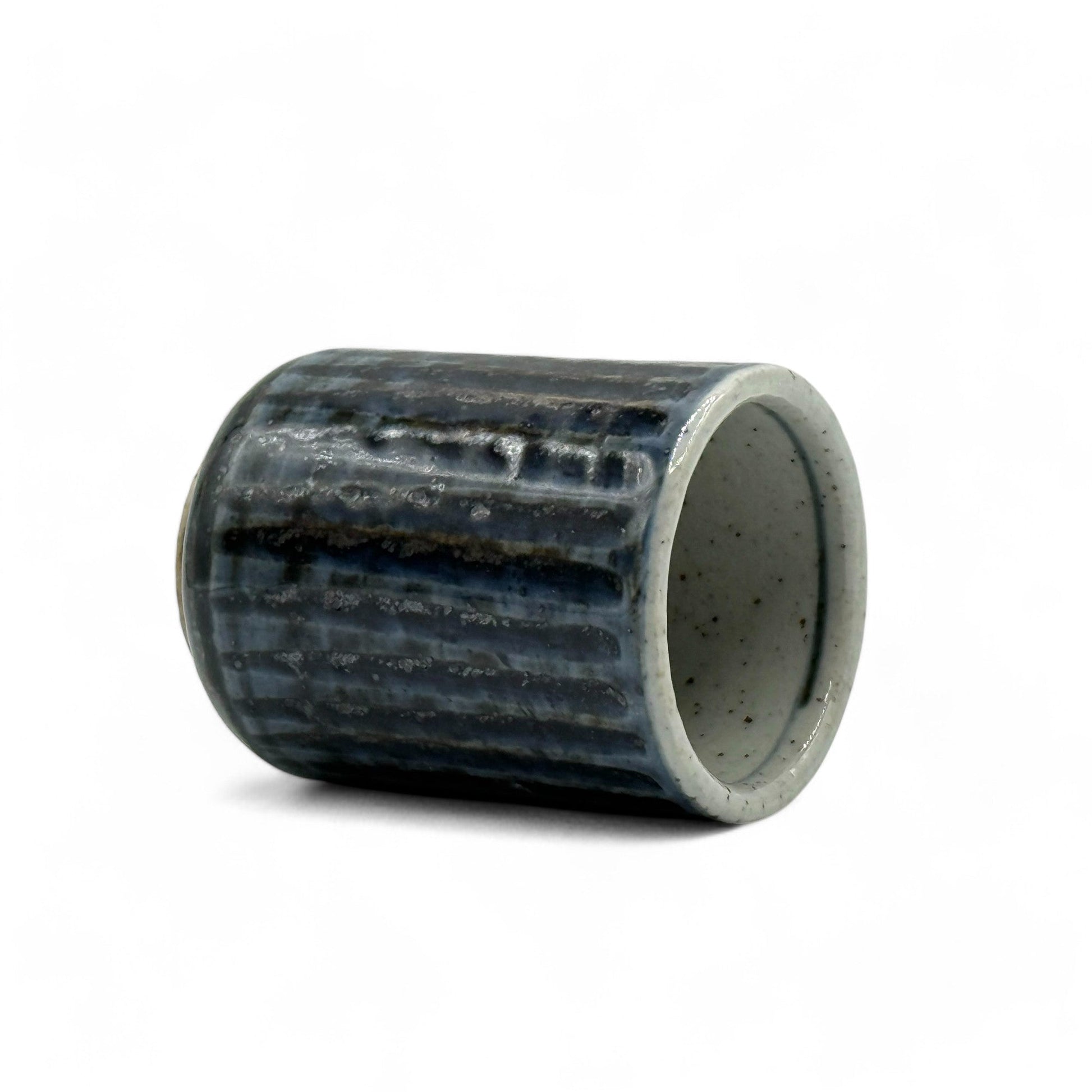 Inoue Tea Ishiyaki Blue Mino-yaki Yunomi - Japanese Teacup