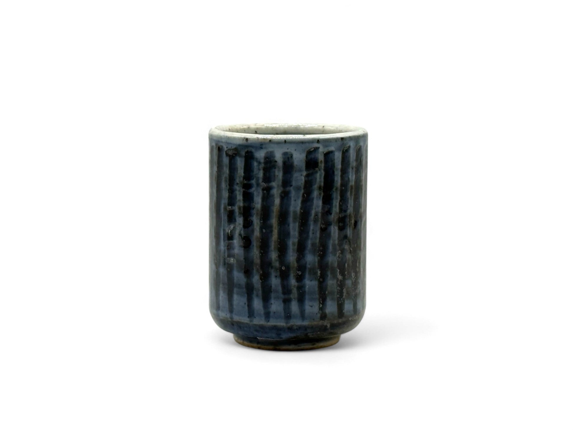 Inoue Tea Ishiyaki Blue Mino-yaki Yunomi - Japanese Teacup
