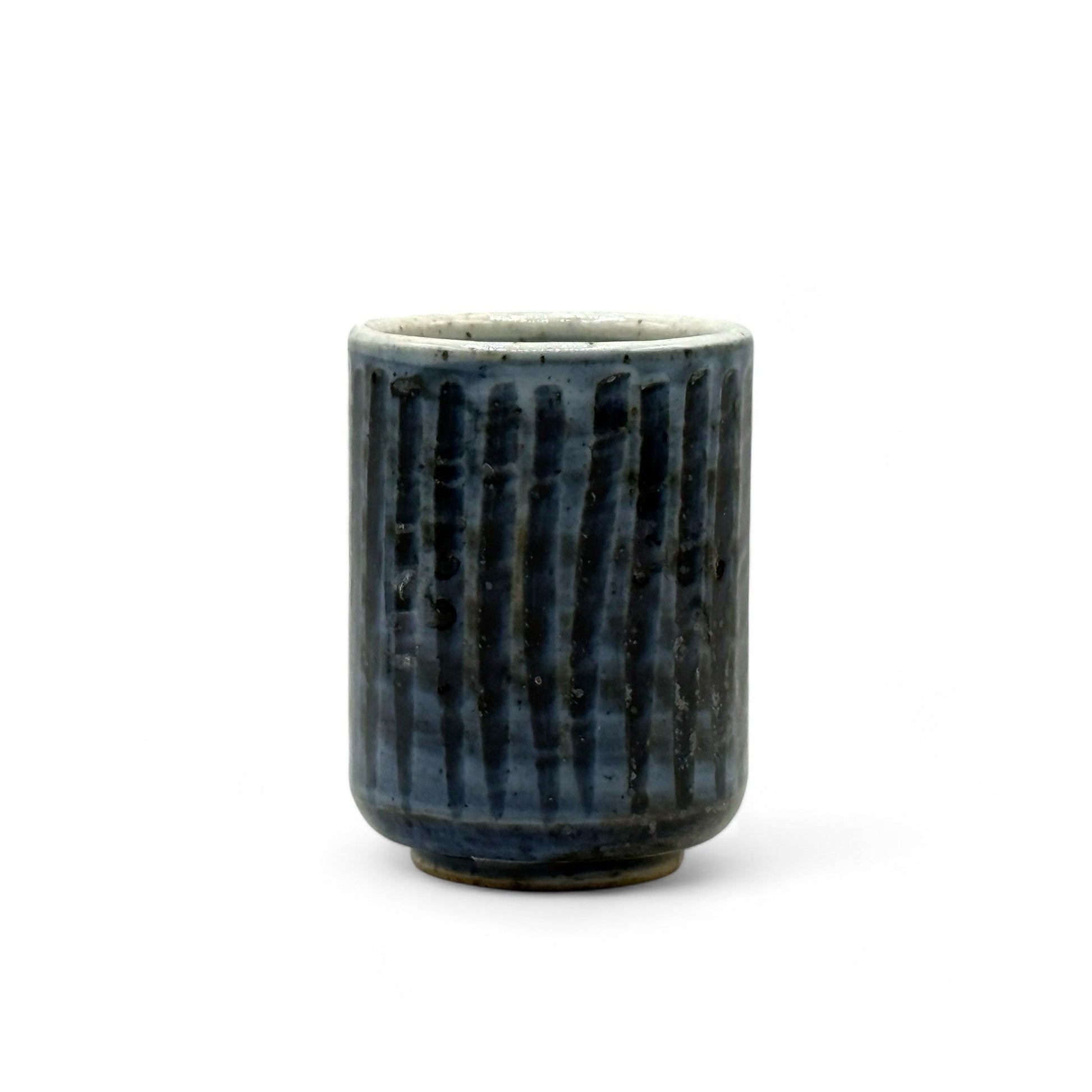 Inoue Tea Ishiyaki Blue Mino-yaki Yunomi - Japanese Teacup