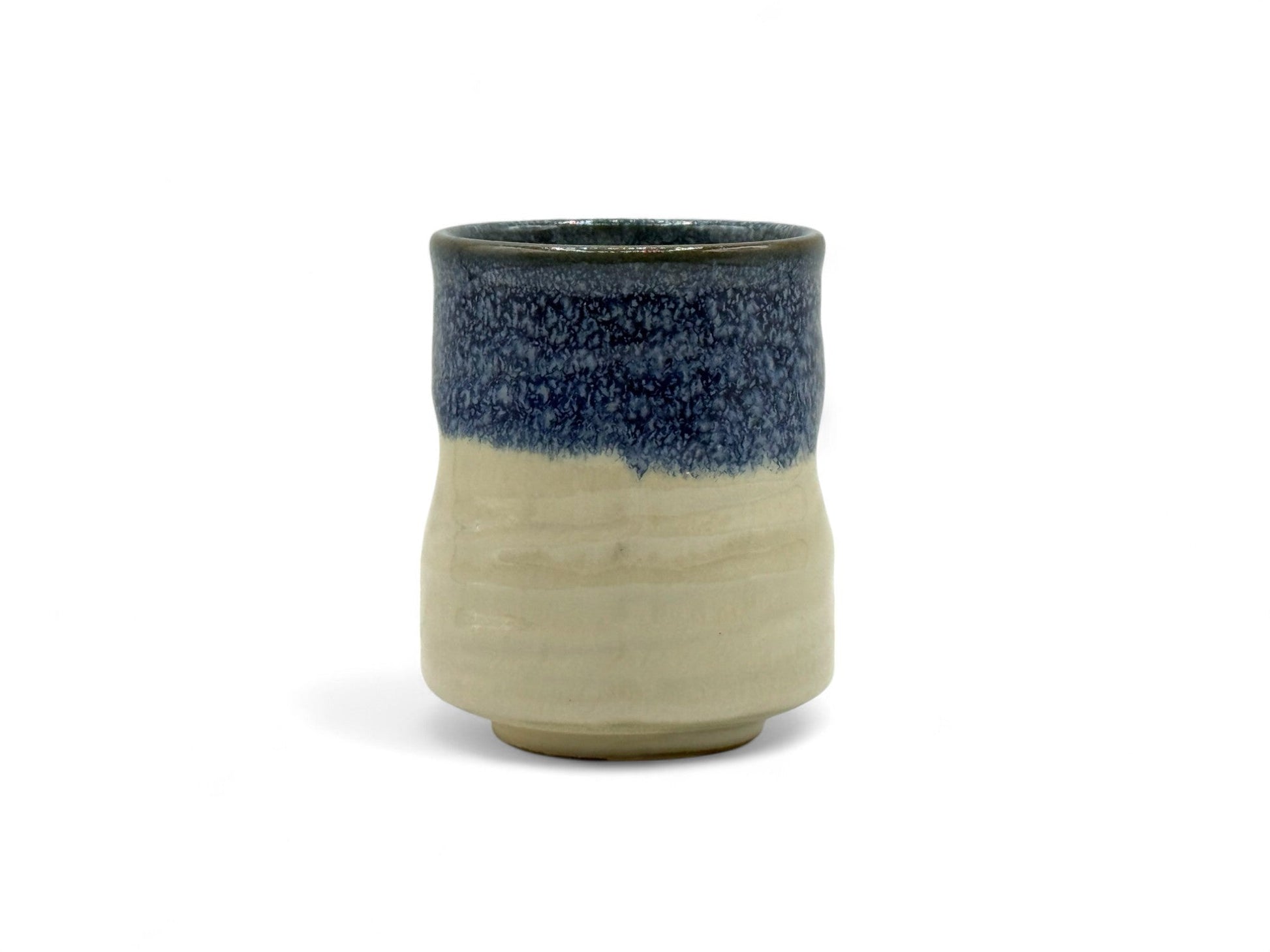 Inoue Tea Shirahagi Seiryu Blue Mino-yaki Yunomi - Japanese Teacup