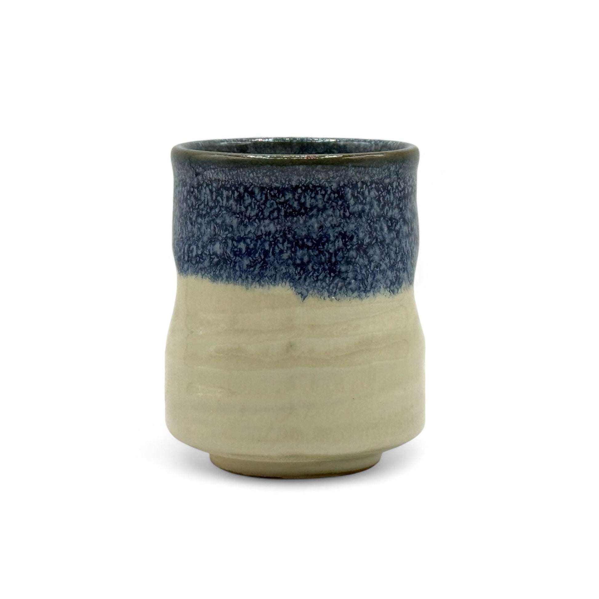 Inoue Tea Shirahagi Seiryu Blue Mino-yaki Yunomi - Japanese Teacup
