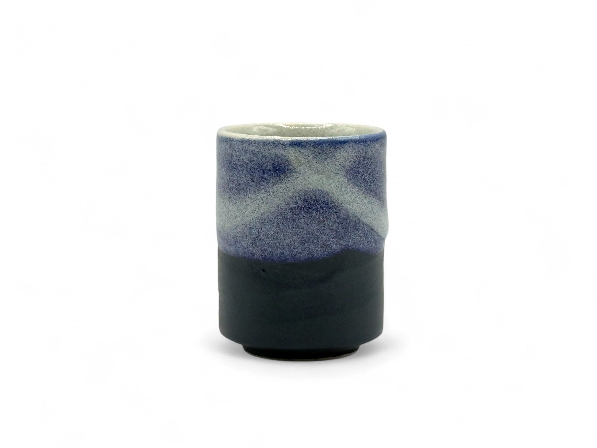 Inoue Tea Ruri Kesho Black Mino-yaki Yunomi - Japanese Teacup