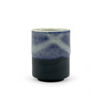 Inoue Tea Ruri Kesho Black Mino-yaki Yunomi - Japanese teacup, 2.5"W x 3.2"H, crafted from Gifu clay, handwash care.