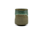 Inoue Kin Kama-ryū Green Mino-yaki Yunomi - Japanese Teacup