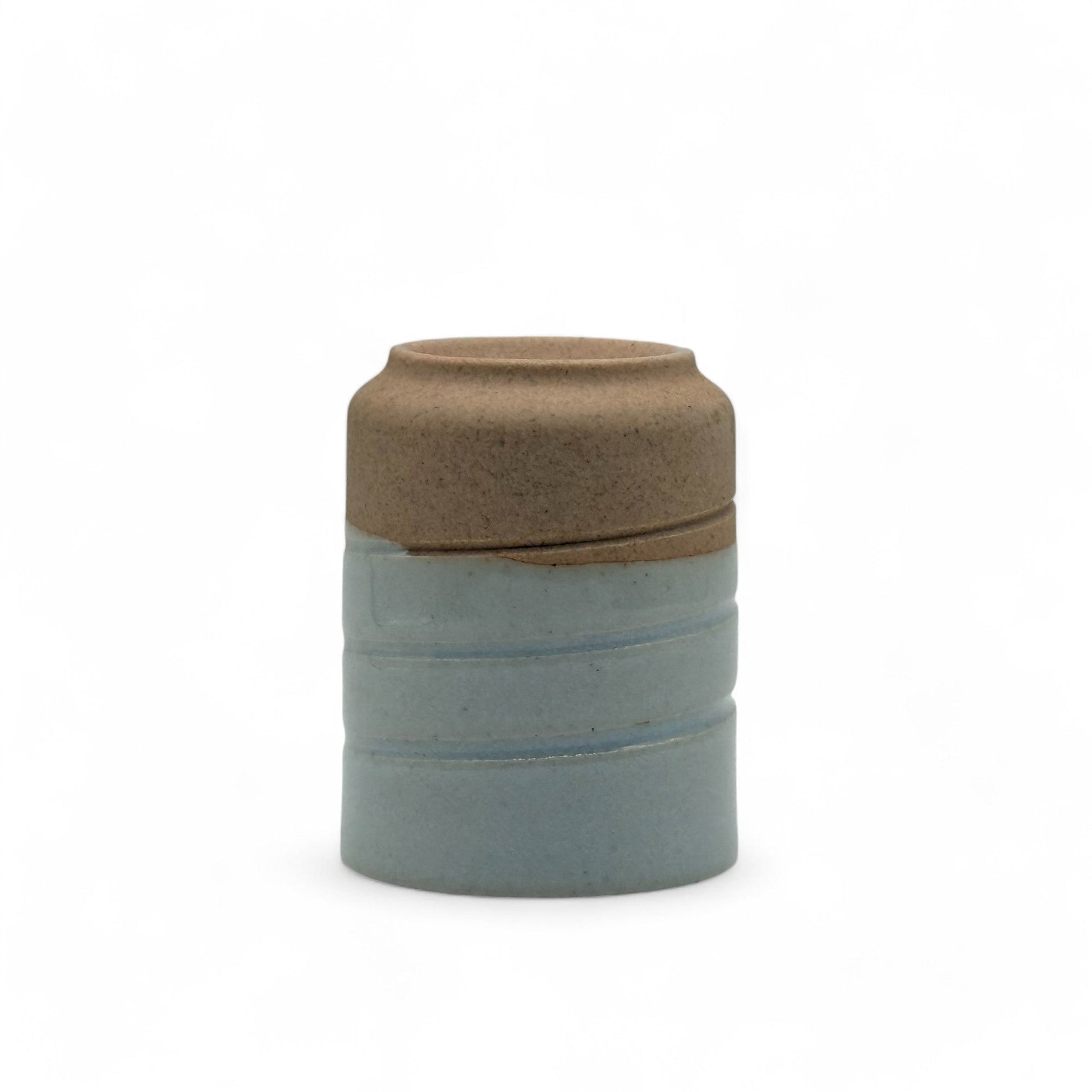 Inoue Tea Unofu Sendan Gray Mino-yaki Yunomi - Japanese Teacup