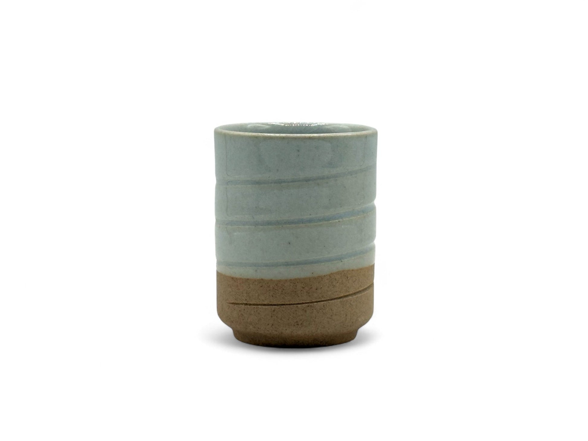 Inoue Tea Unofu Sendan Gray Mino-yaki Yunomi - Japanese Teacup