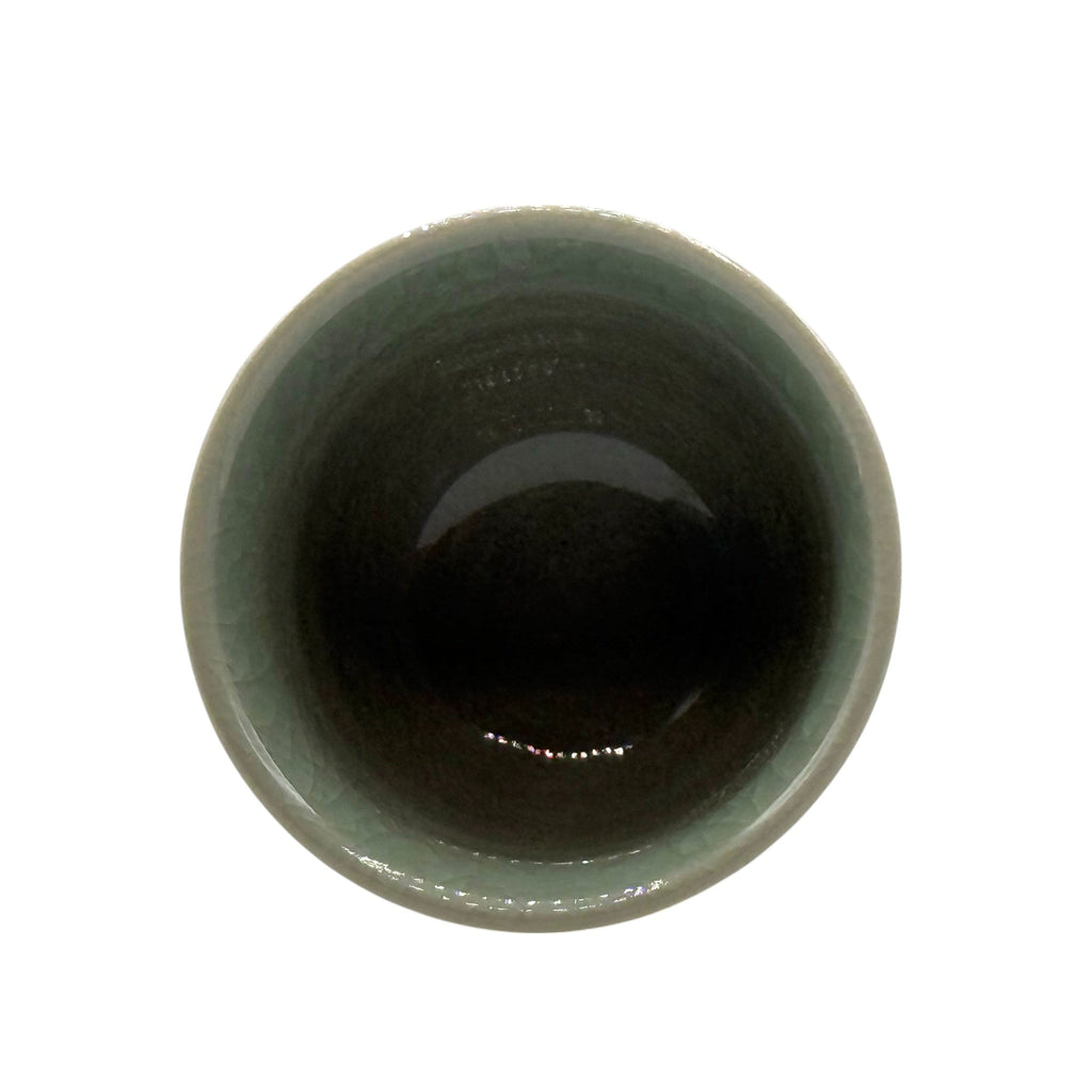 Inoue Tea Seiji Celadon Green Tall Mino-yaki Yunomi - Japanese Sencha Teacup