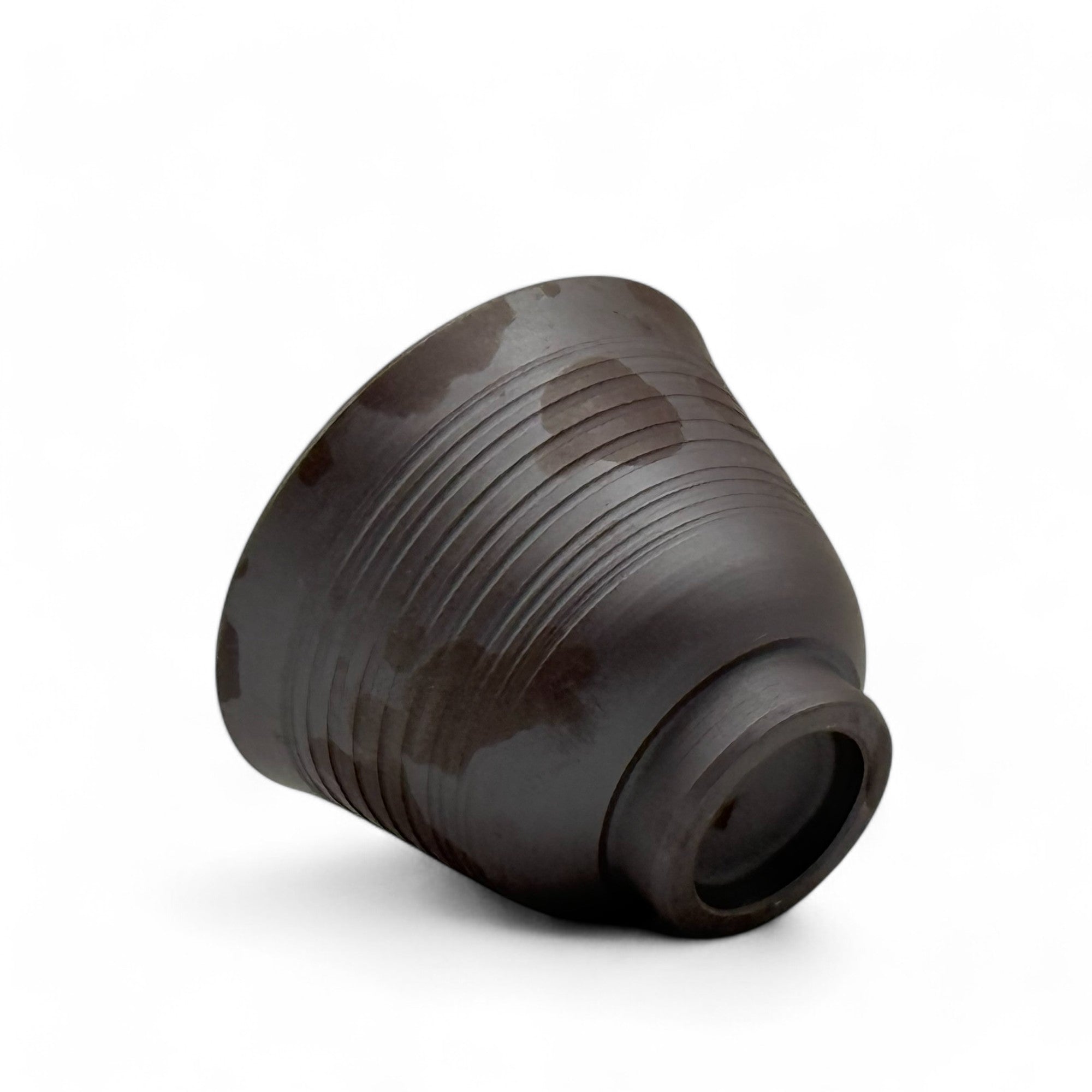 Inoue Tea Sensuji Brown Mino-yaki Yunomi - Japanese Sencha Teacup, a handcrafted ceramic teacup with a brown glaze.