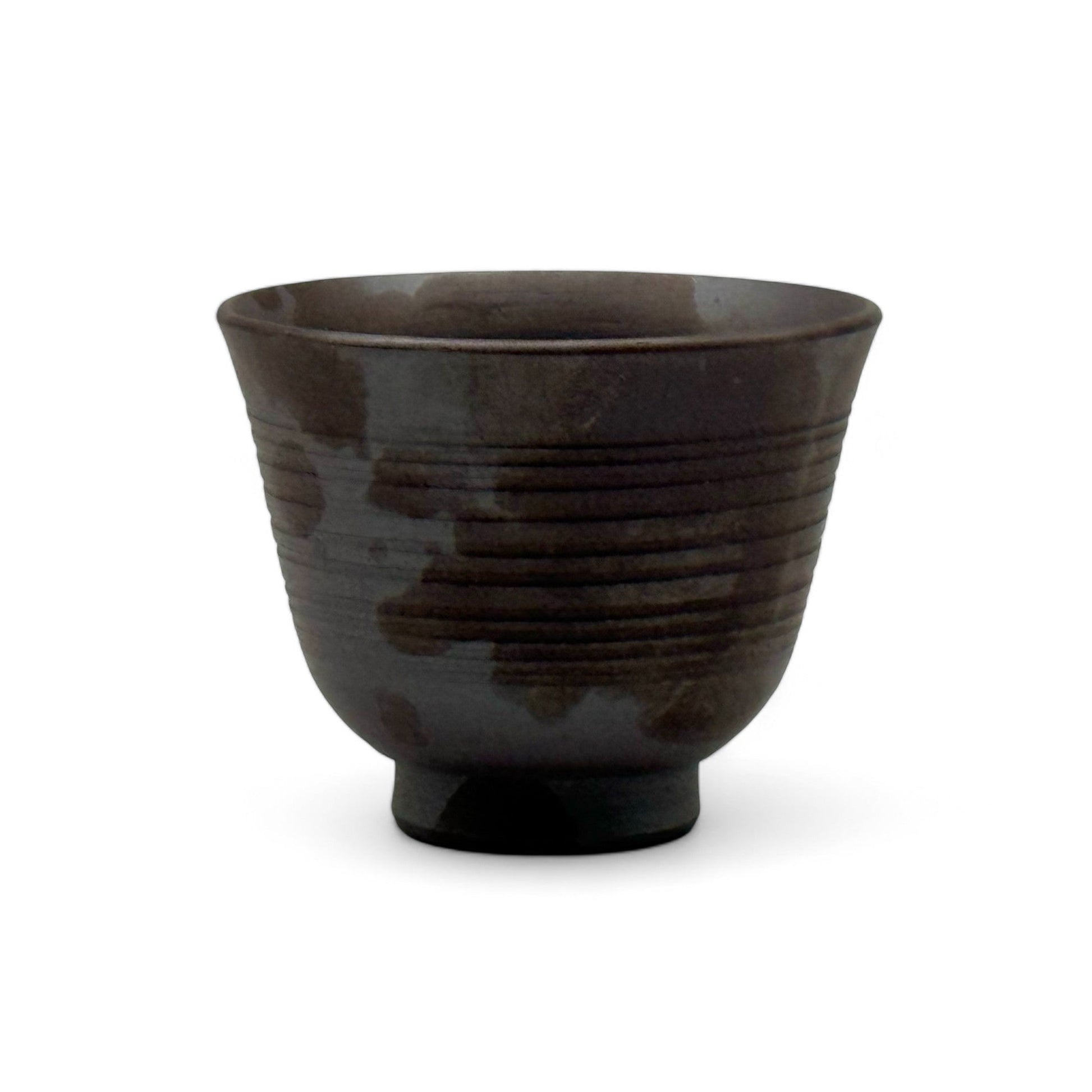 Inoue Tea Sensuji Brown Mino-yaki Yunomi - Japanese Sencha Teacup