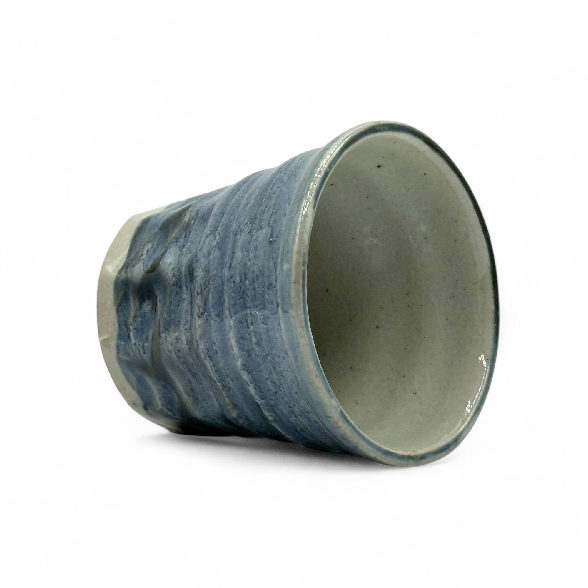 Inoue Yohen Gosu Blue Mino-yaki Yunomi - Japanese Teacup