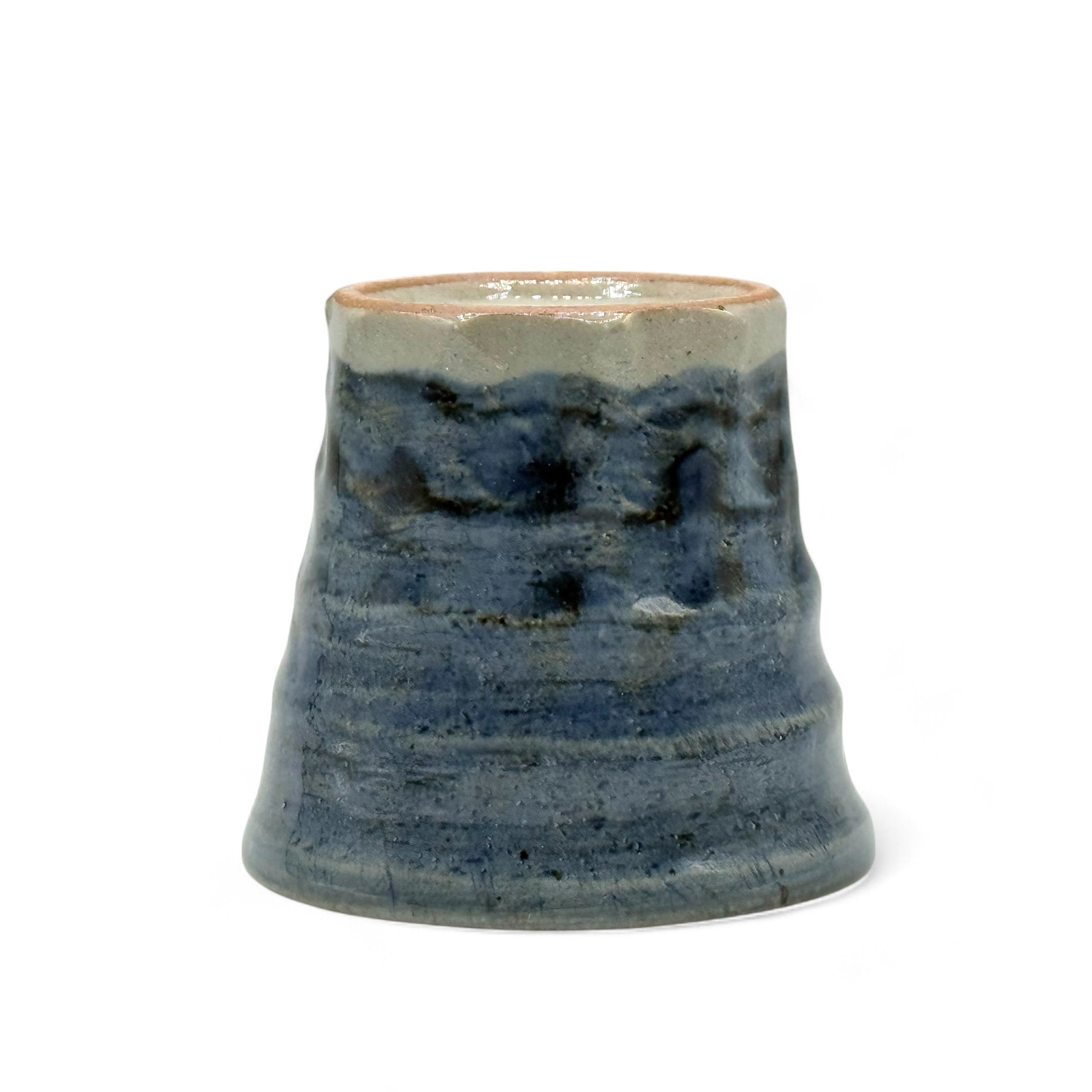 Inoue Yohen Gosu Blue Mino-yaki Yunomi - Japanese Teacup