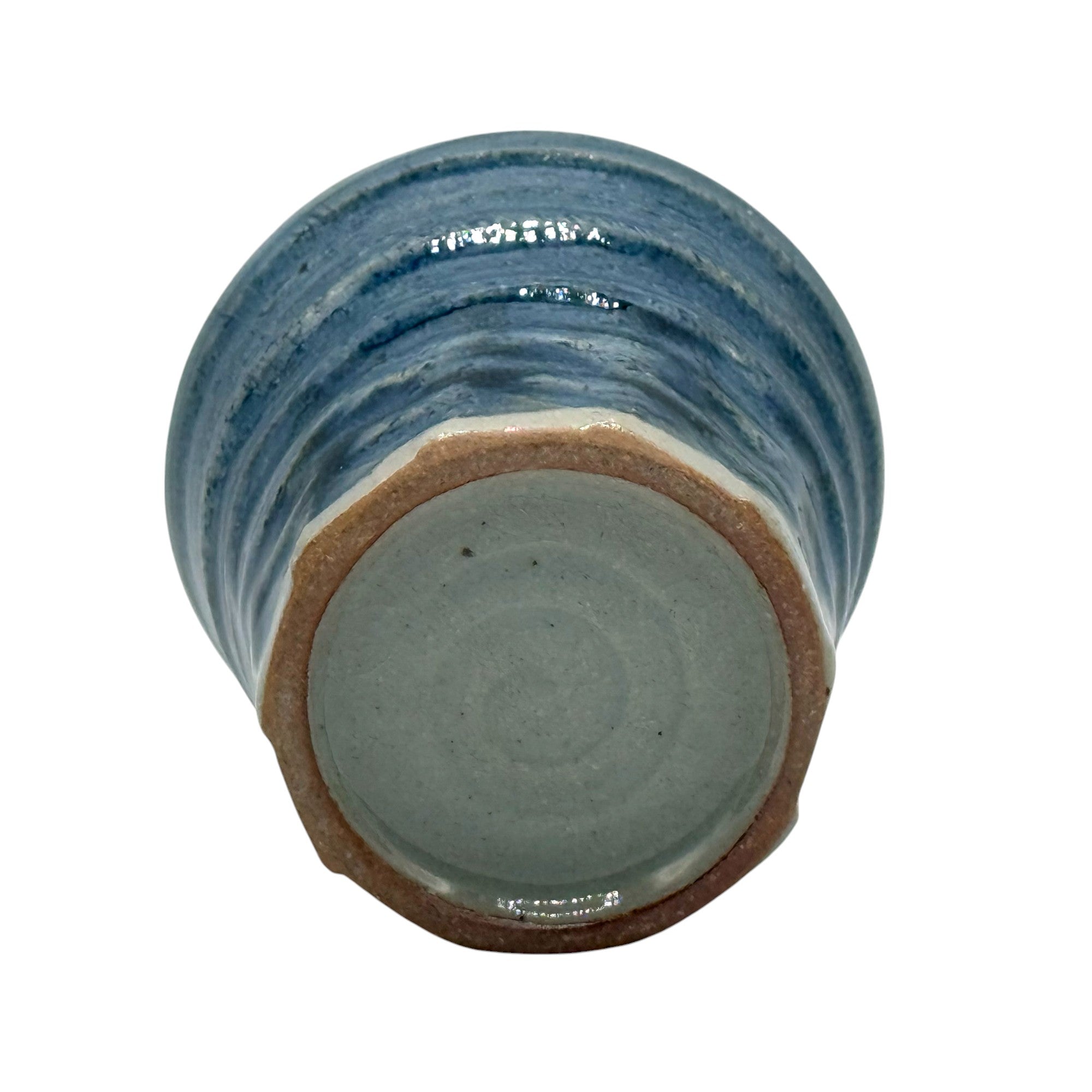 Inoue Yohen Gosu Blue Mino-yaki Yunomi - Japanese Teacup
