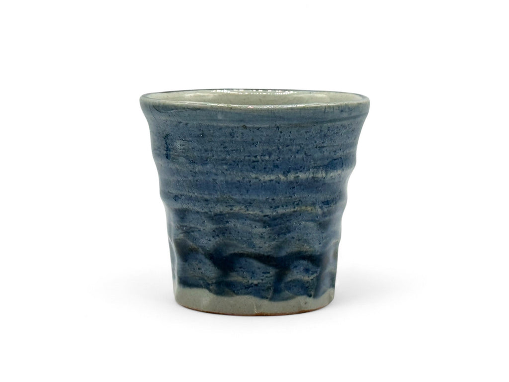 Inoue Yohen Gosu Blue Mino-yaki Yunomi - Japanese Teacup