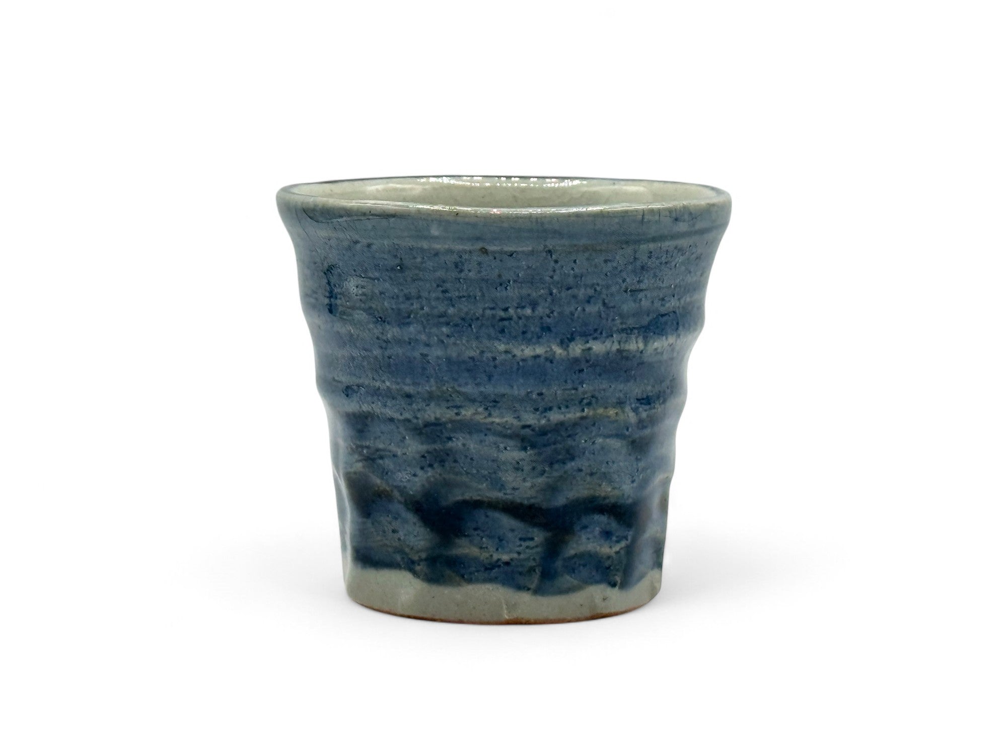 Inoue Yohen Gosu Blue Mino-yaki Yunomi - Japanese Teacup