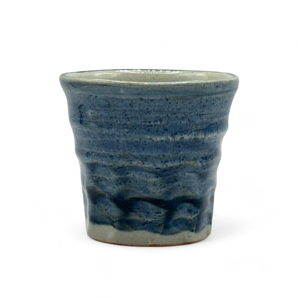 Inoue Yohen Gosu Blue Mino-yaki Yunomi - Japanese Teacup