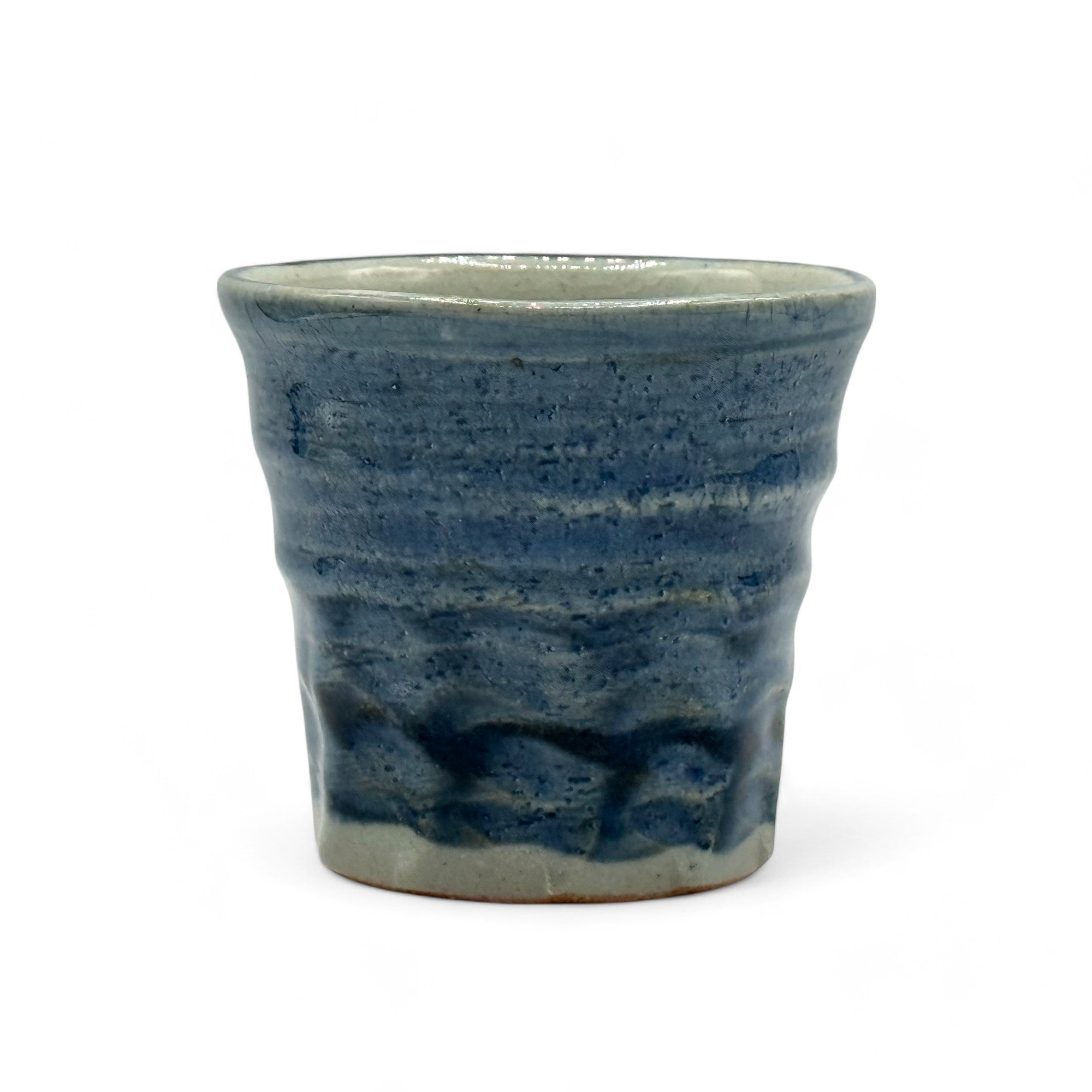 Inoue Yohen Gosu Blue Mino-yaki Yunomi - Japanese Teacup