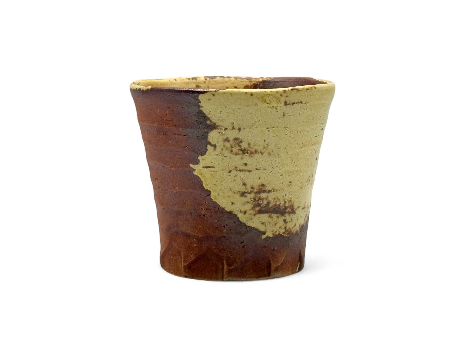 Inoue Tea Kizeto Brown Mino-yaki Yunomi - Japanese Teacup