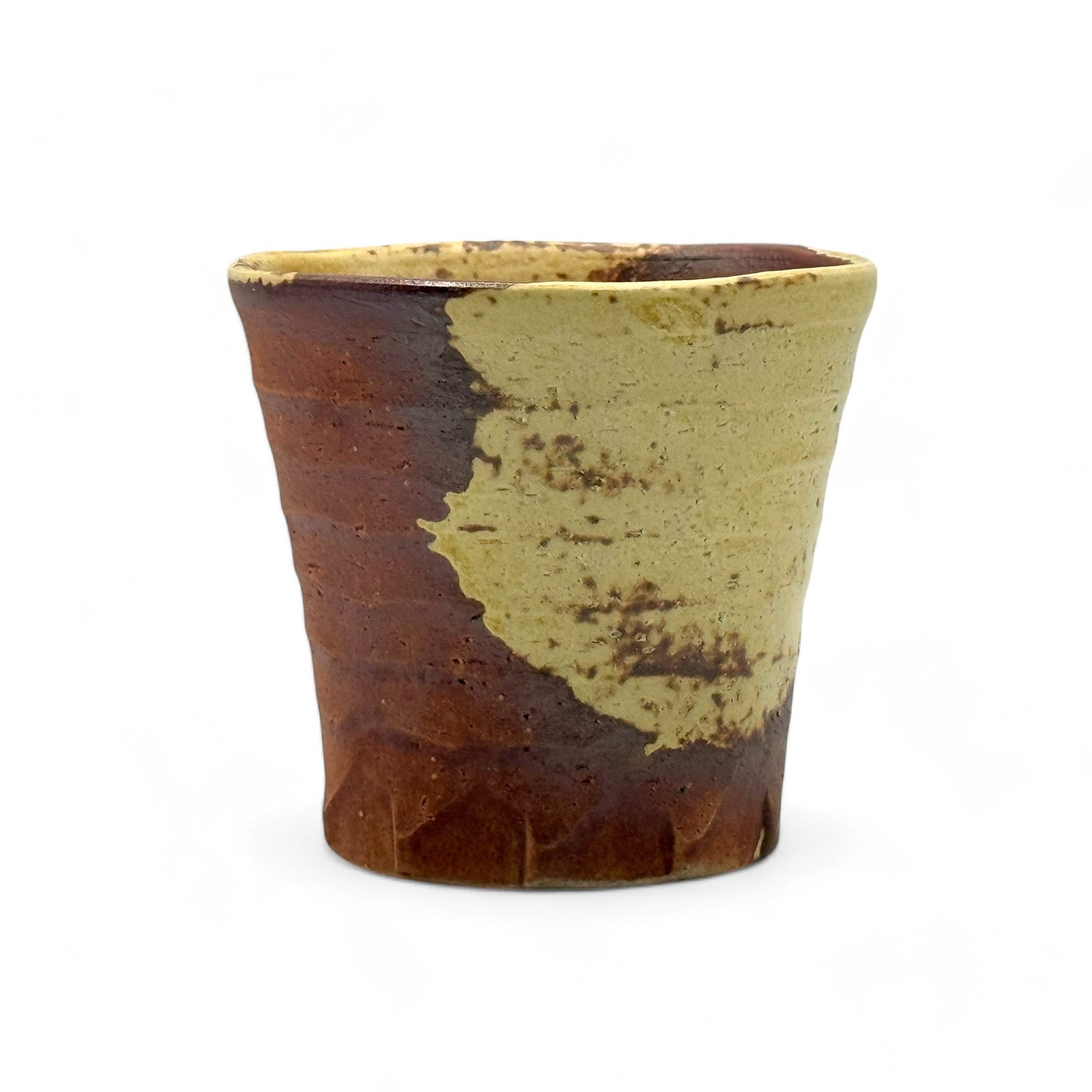 Inoue Tea Kizeto Brown Mino-yaki Yunomi - Japanese Teacup