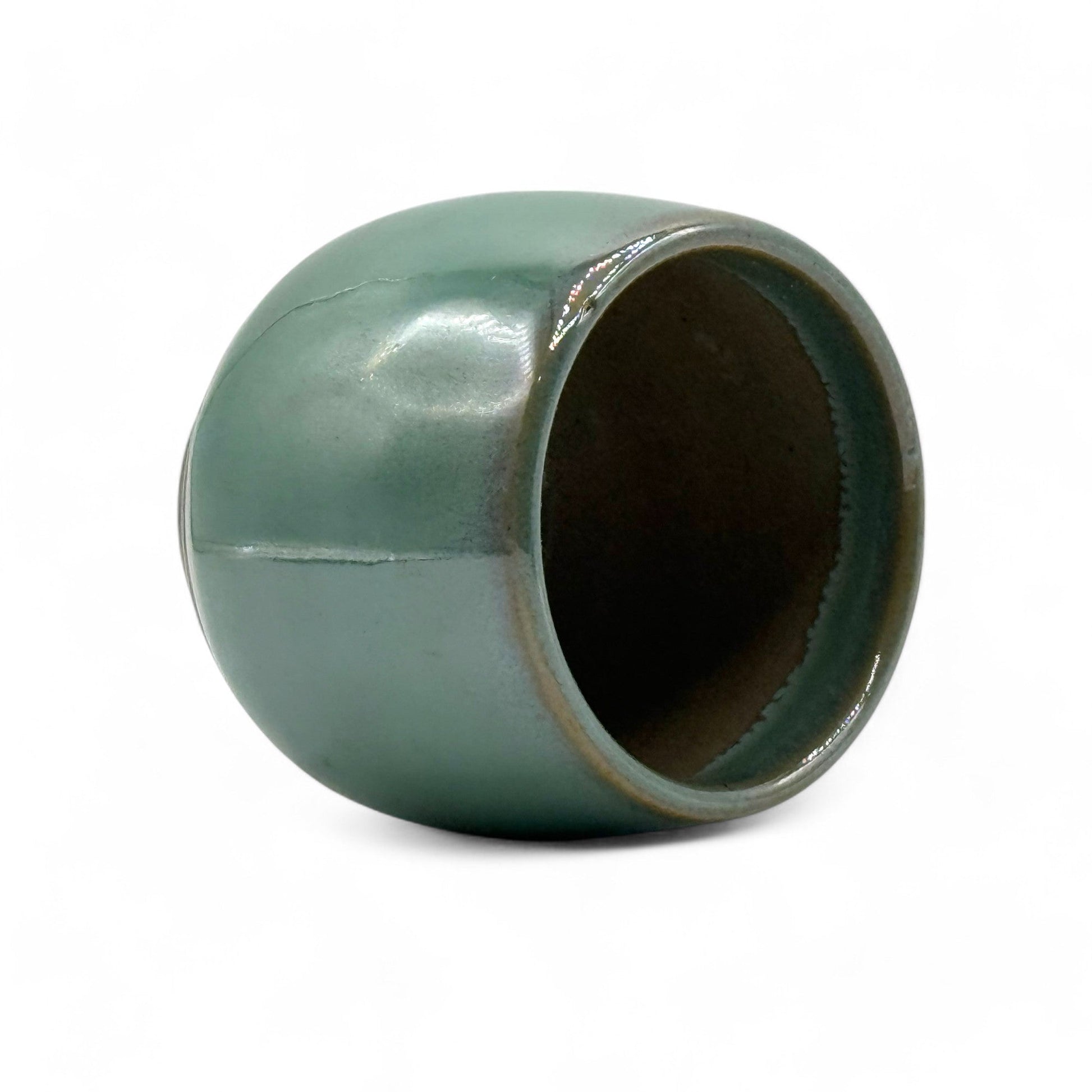 Inoue Tea Hisuitaru Green Mino-yaki Yunomi - Japanese Teacup