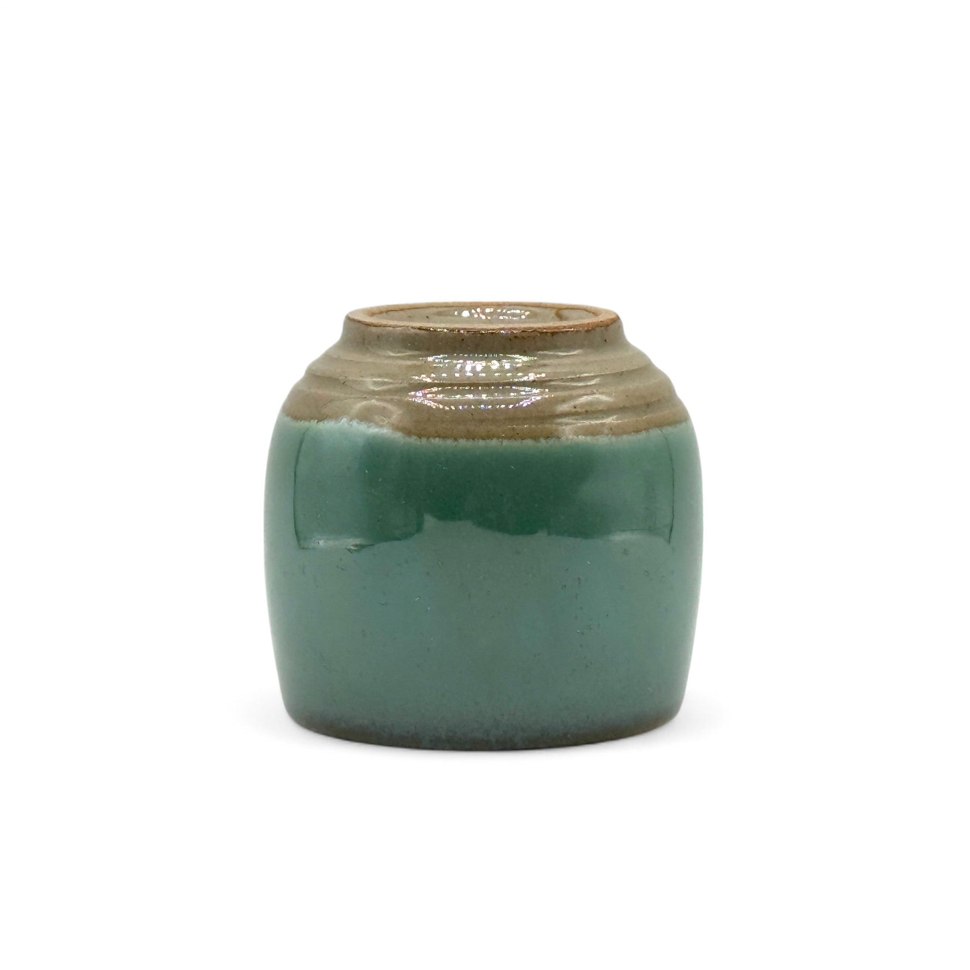 Inoue Tea Hisuitaru Green Mino-yaki Yunomi - Japanese Teacup