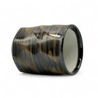 Inoue Kuro Black Octagonal Mino-yaki Yunomi - Japanese Teacup