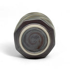 Inoue Kuro Black Octagonal Mino-yaki Yunomi - Japanese Teacup
